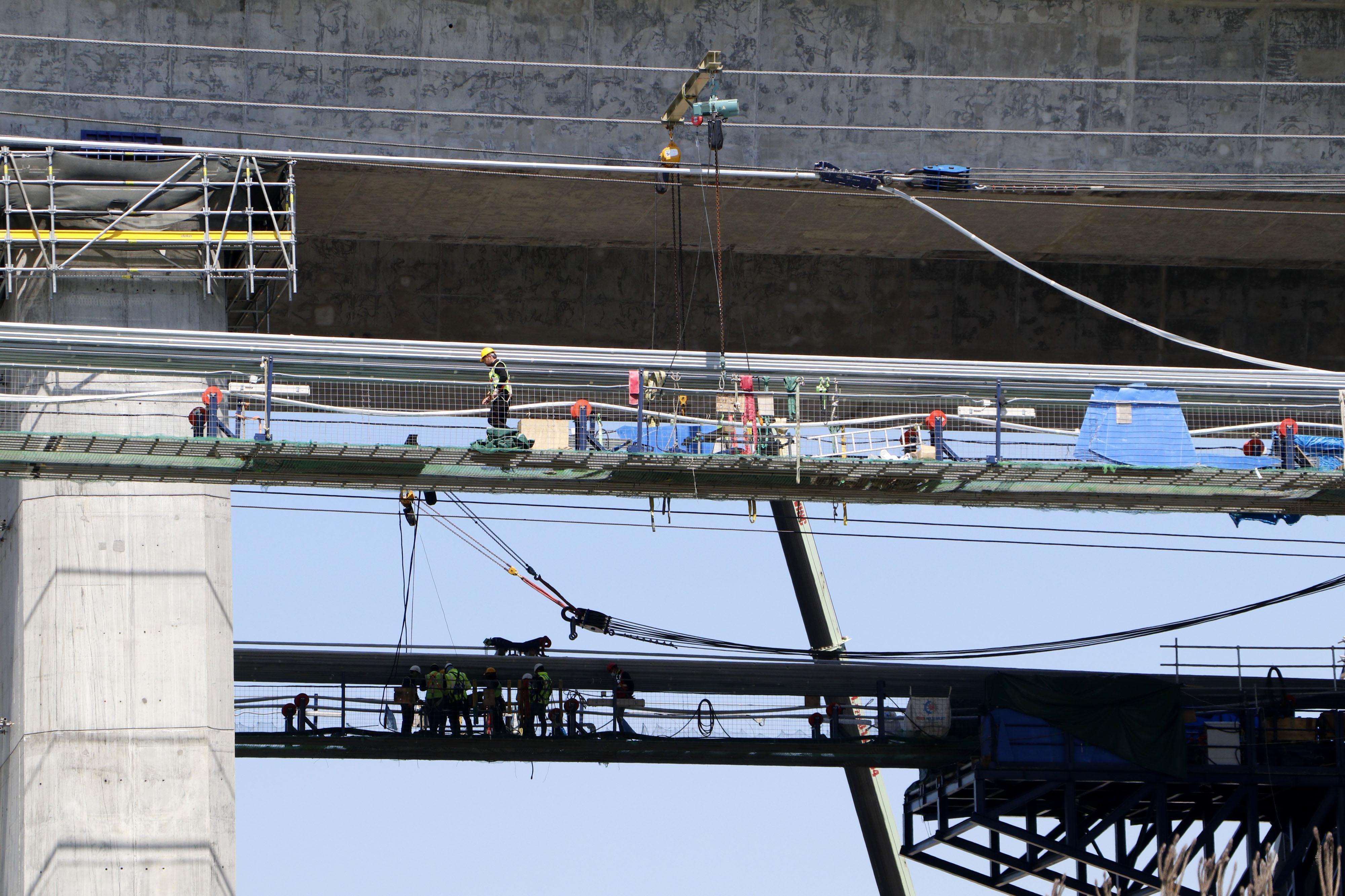 1915 Çanakkale Köprüsünde ana halatlar tamamlanıyor