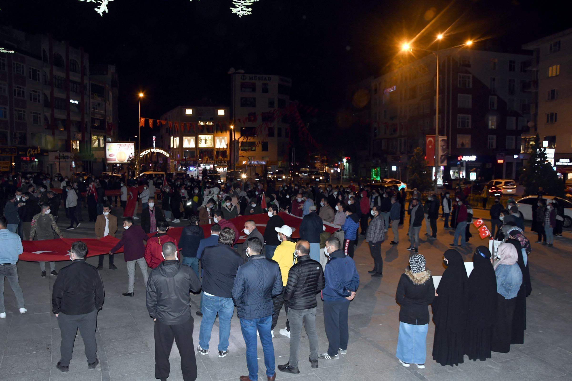 İsrailin Mescid-i Aksaya yönelik saldırıları protesto edildi