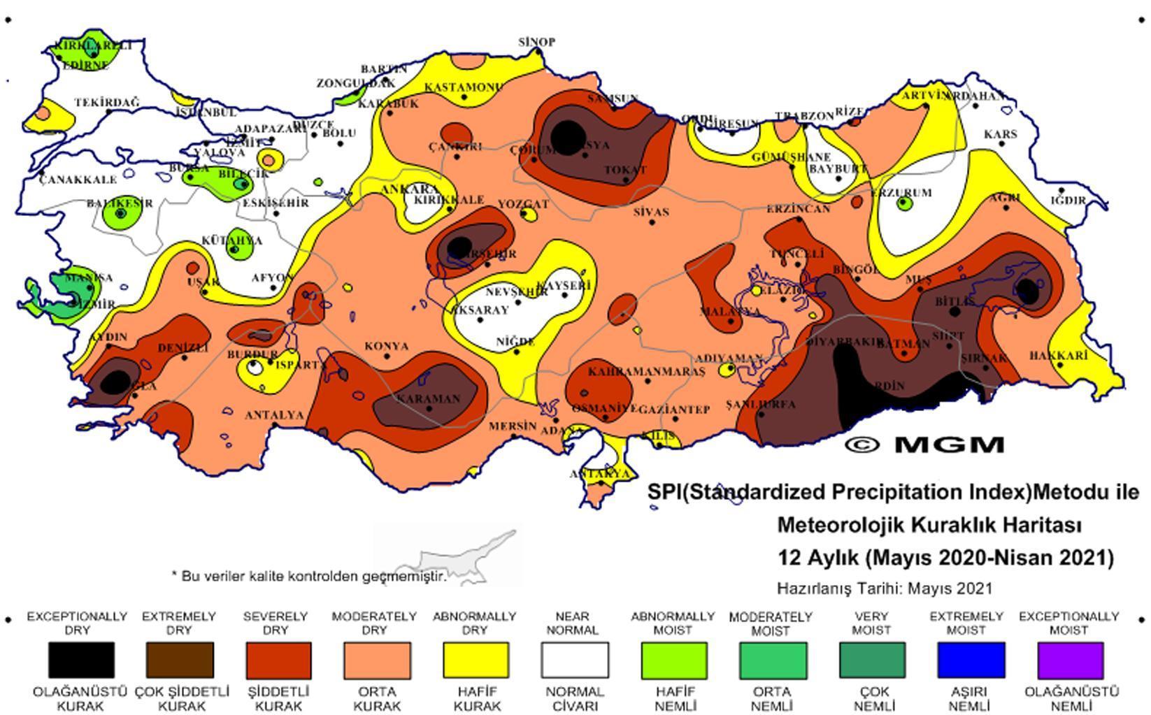 Üç bölgede olağanüstü kuraklık
