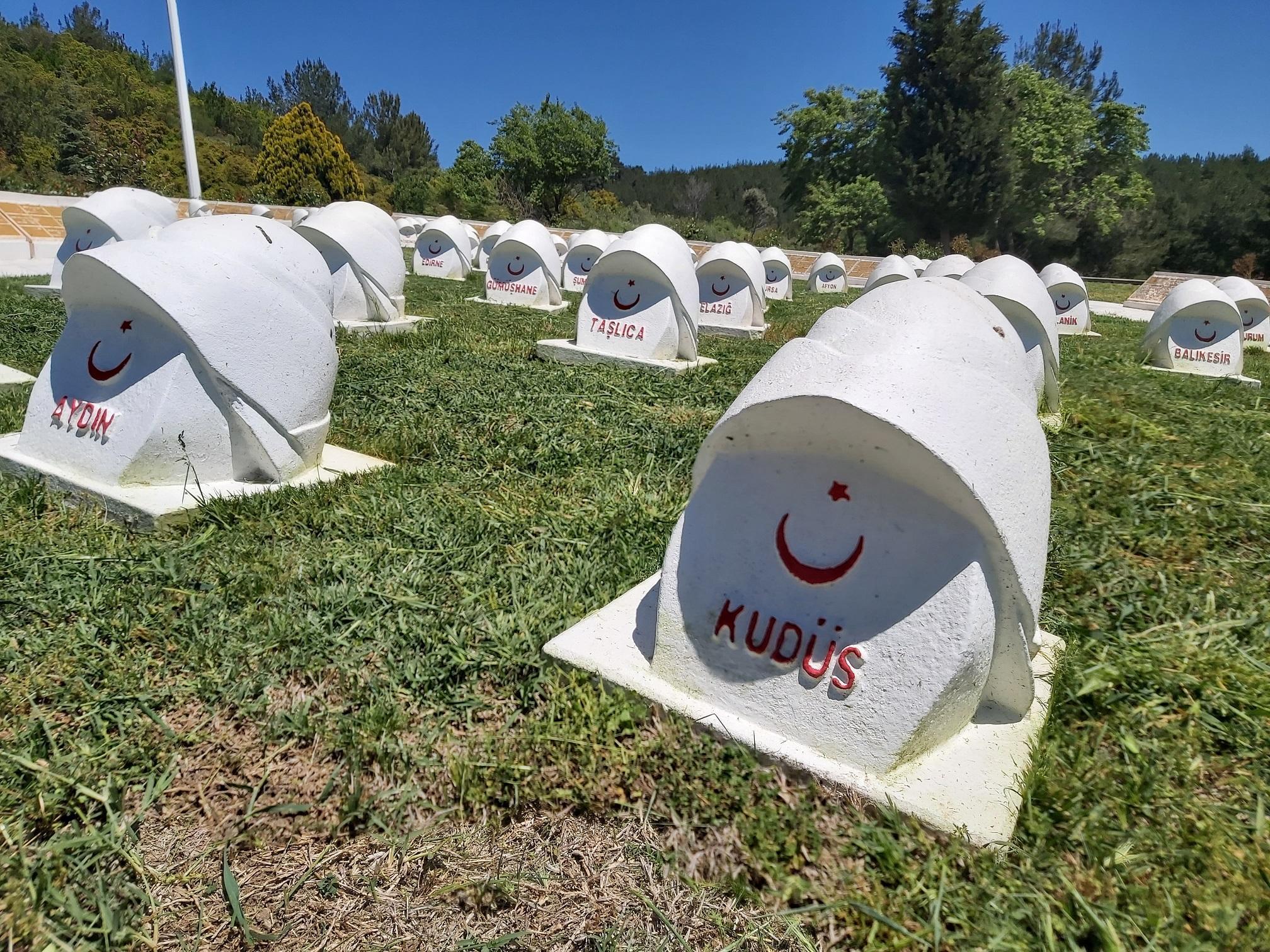 Çanakkalede şehit düşen Gazze ve Kudüslü şehitlerin mezarlarına ziyaret