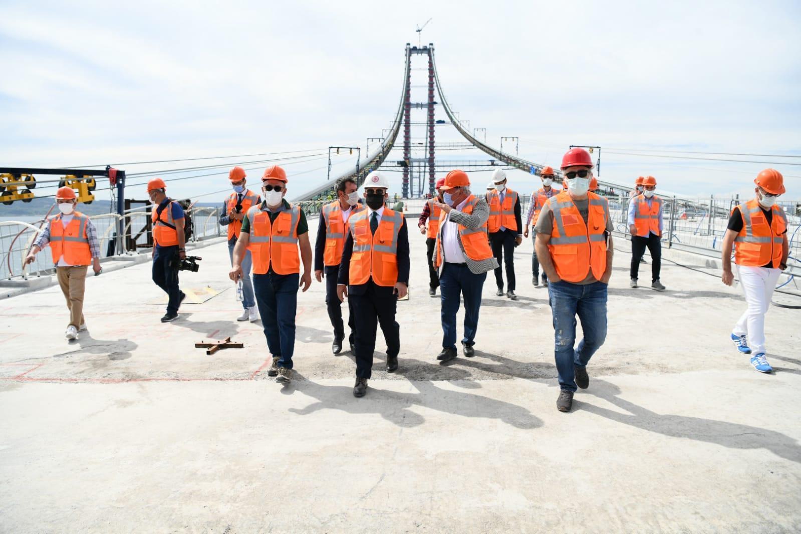 1915 Çanakkale Köprüsünde ana halatların montajı tamamlandı