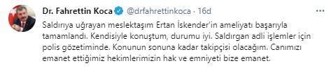 Ankarada hastanın bıçaklı saldırısına uğrayan doktor yaralandı