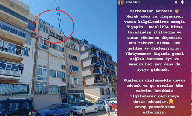 Erkek arkadaşının evinde 4üncü kattan düşen Derya: Kimse tarafından itilmedim