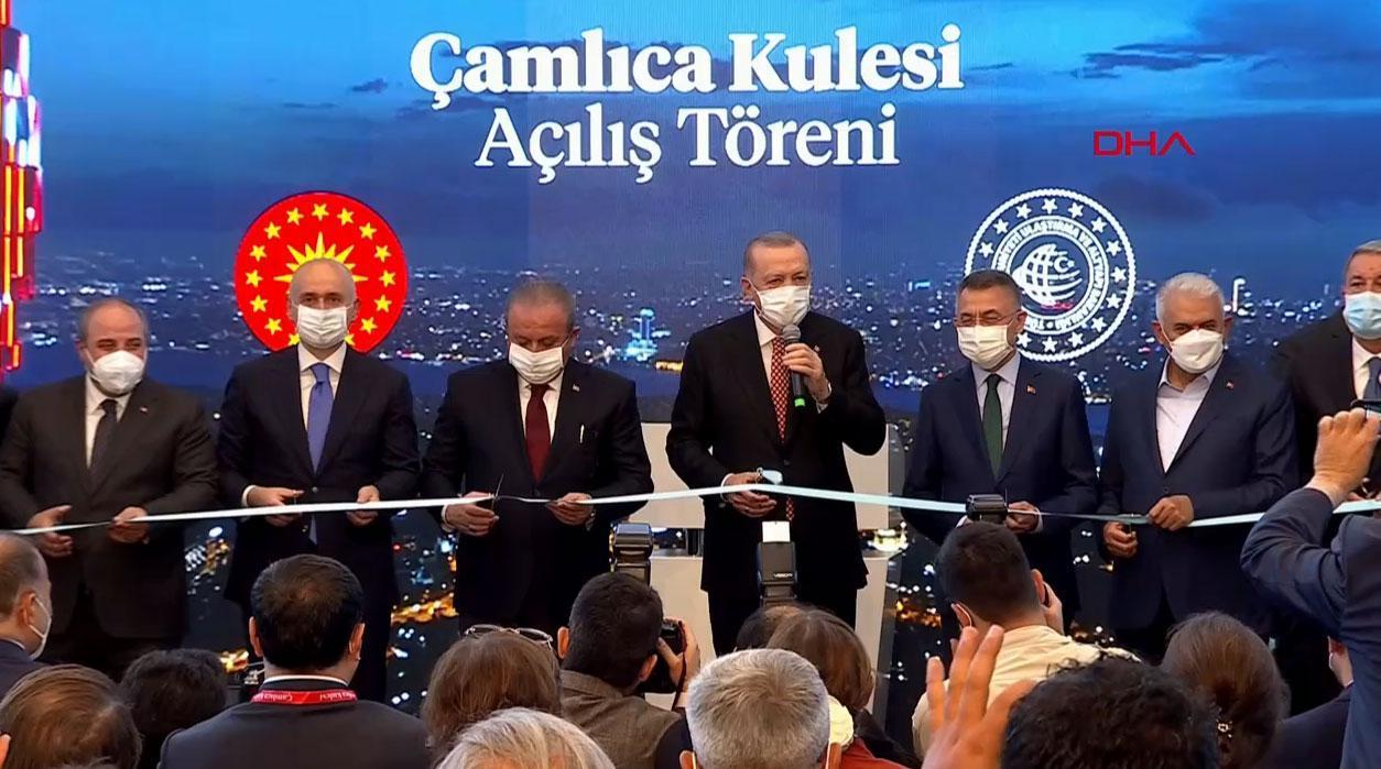 Cumhurbaşkanı Erdoğan, Çamlıca Kulesinin açılışında konuştu