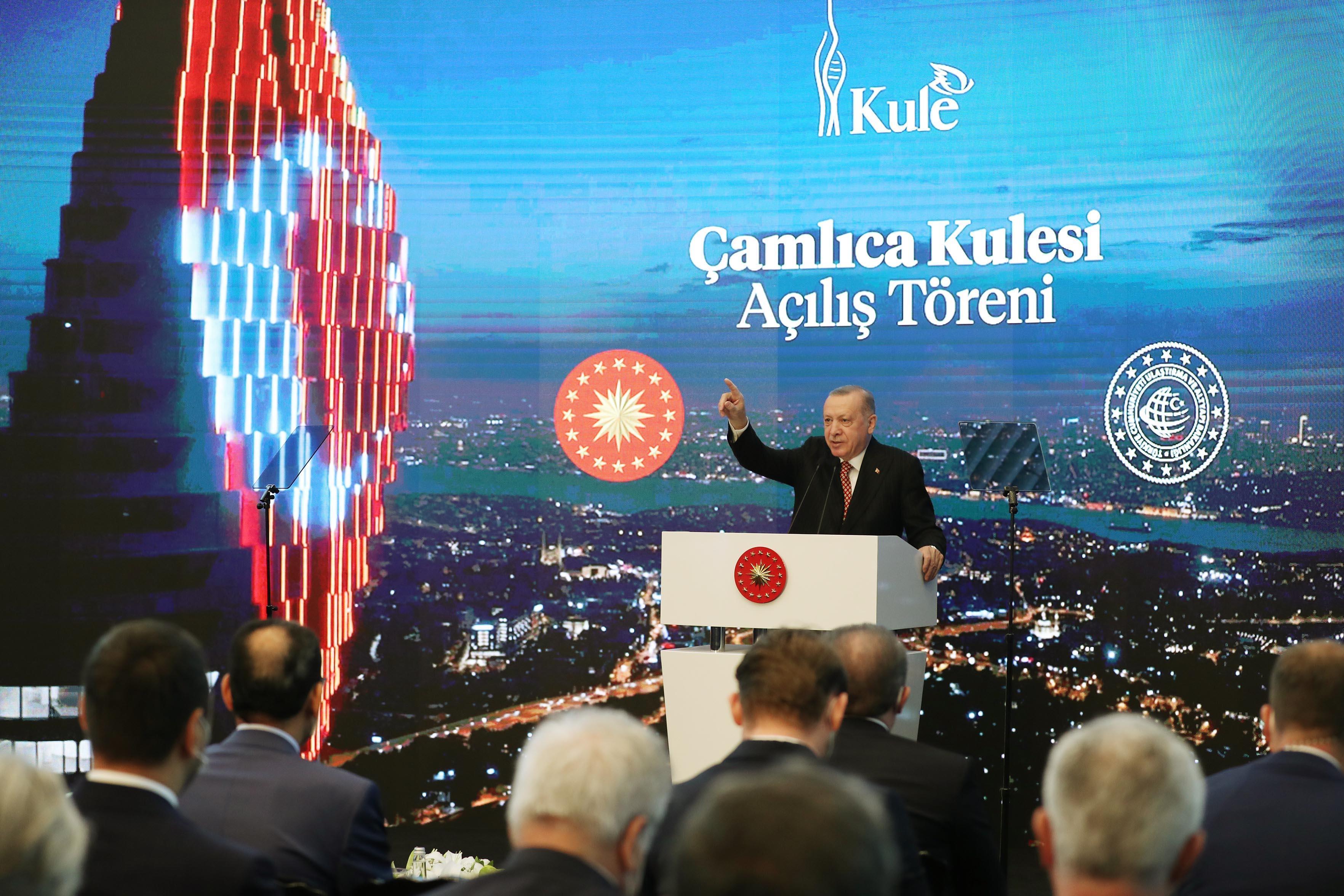 Cumhurbaşkanı Erdoğan, Çamlıca Kulesinin açılışında konuştu