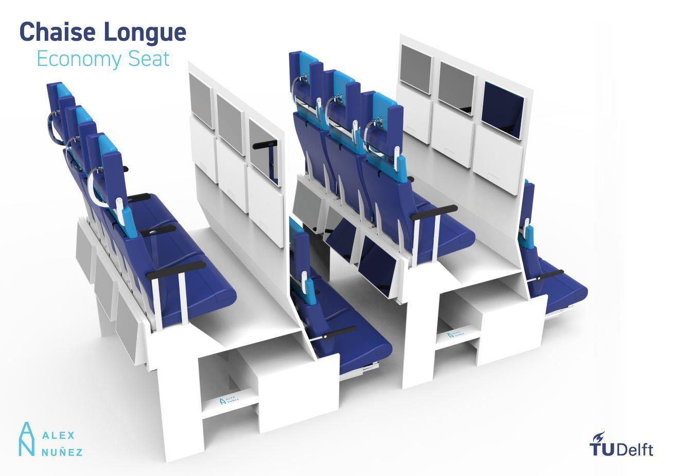 İspanyol öğrencinin uçak koltuğu tasarımı, salgında güvenli seyahati kolaylaştırabilir