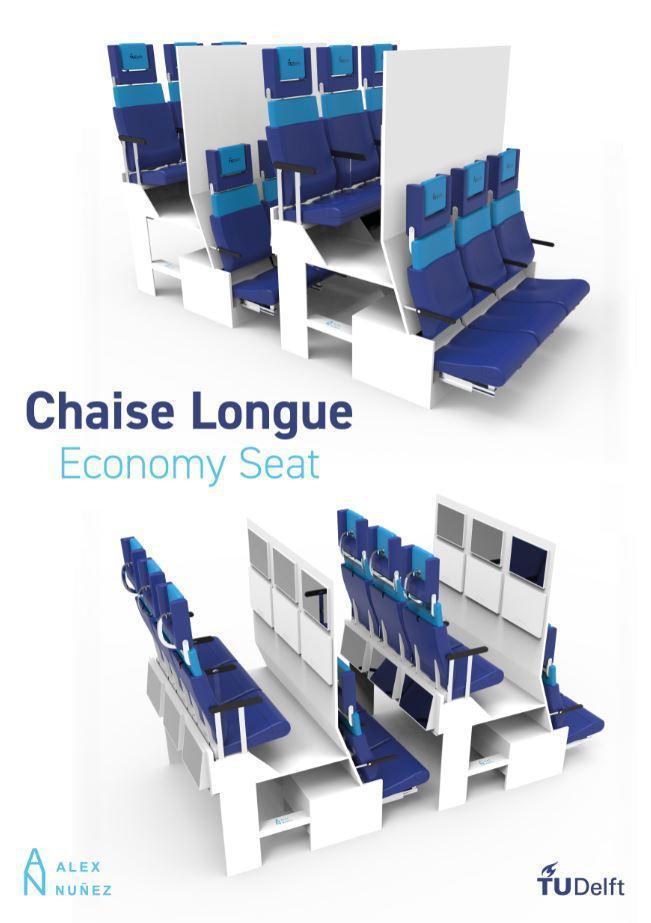 İspanyol öğrencinin uçak koltuğu tasarımı, salgında güvenli seyahati kolaylaştırabilir