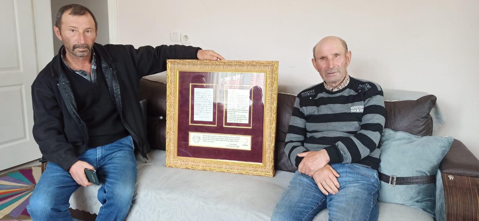 Osmanlı askerinin mektubu, torununun evinde