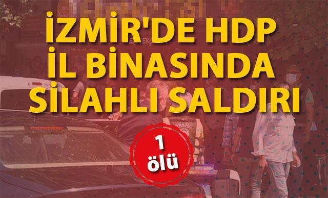 İzmir HDP İl binasına düzenlenen saldırı öncesi şüphelinin olay yerine geliş anı güvenlik kamerasında