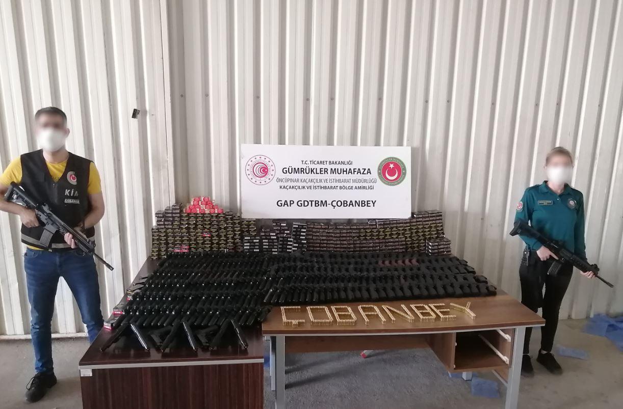 Beton mikserinde 270 kurusıkı tabanca ele geçirildi