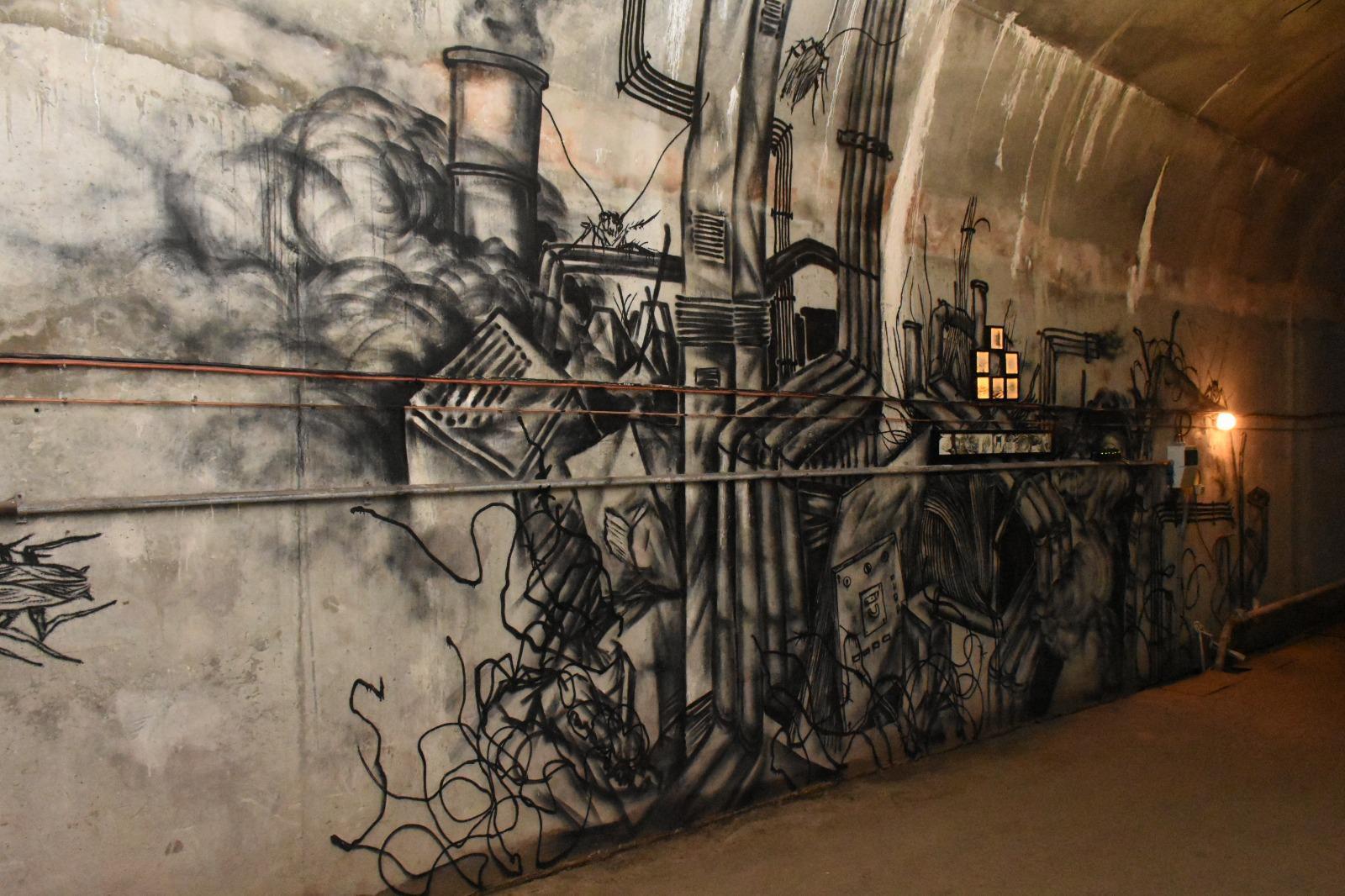 Art in Istanbul metro tunnel, themed healing in the city