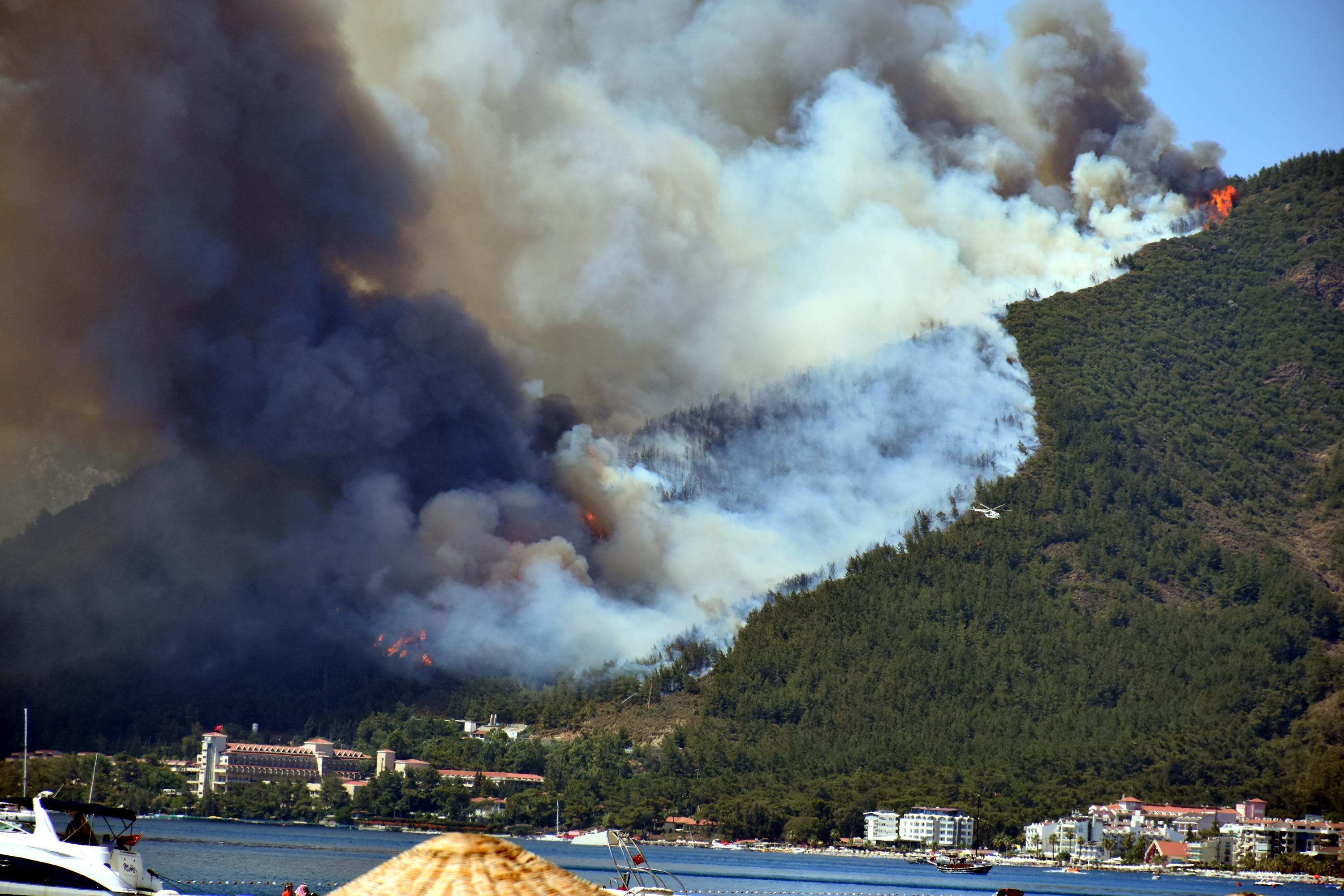 Forest fire in Marmaris detected by UAVs