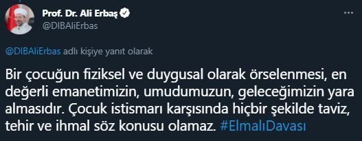 Diyanet İşleri Başkanı Erbaş: Çocuk istismarı karşısında taviz, tehir ve ihmal söz konusu olamaz