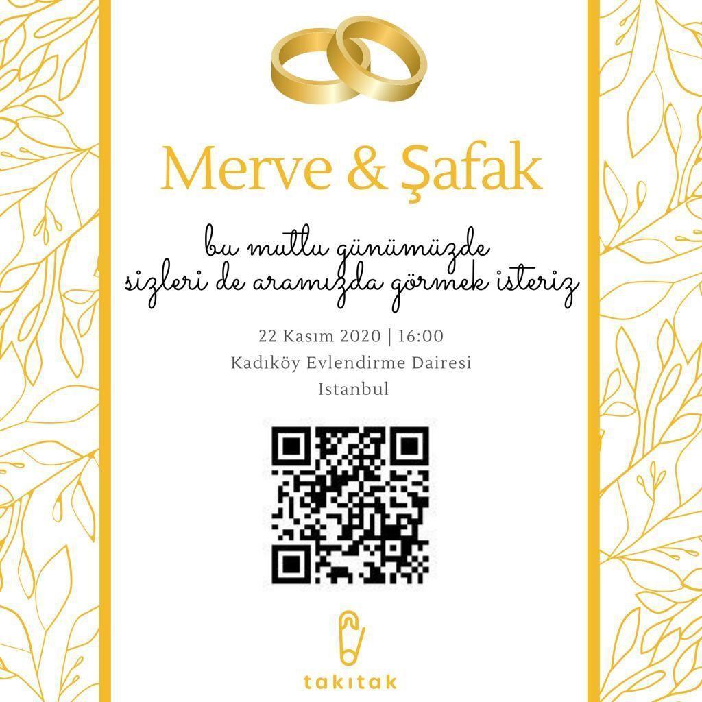 Takı törenlerinin yerini QR kodlar alıyor