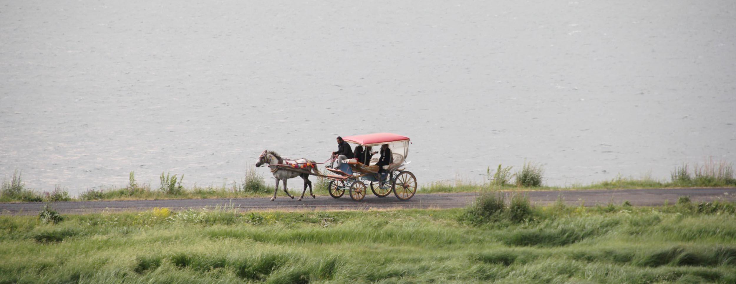 Çıldır Gölünde fayton sezonu