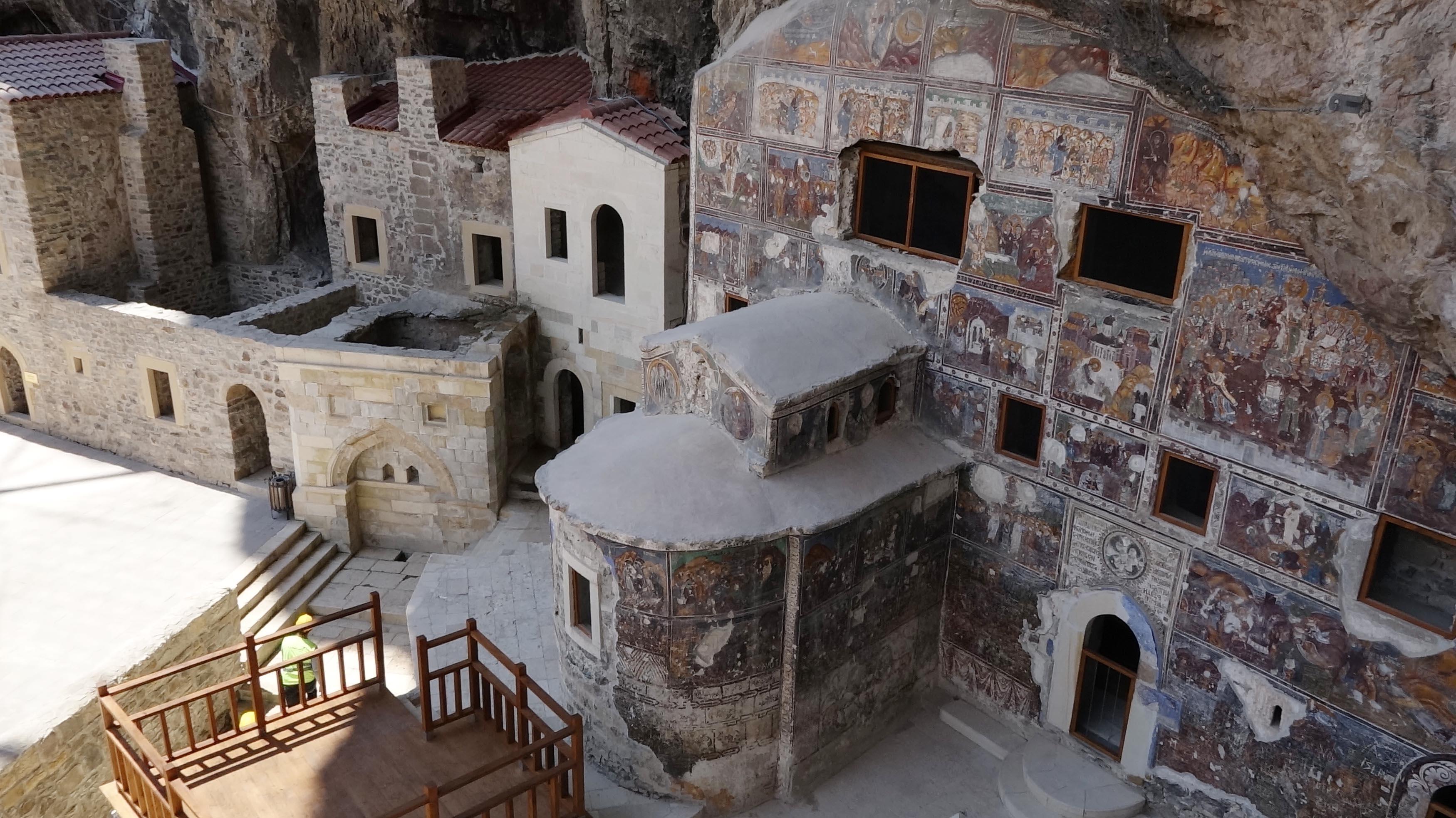 Sümela Manastırı’nda saklı mekanlar ziyarete açıldı