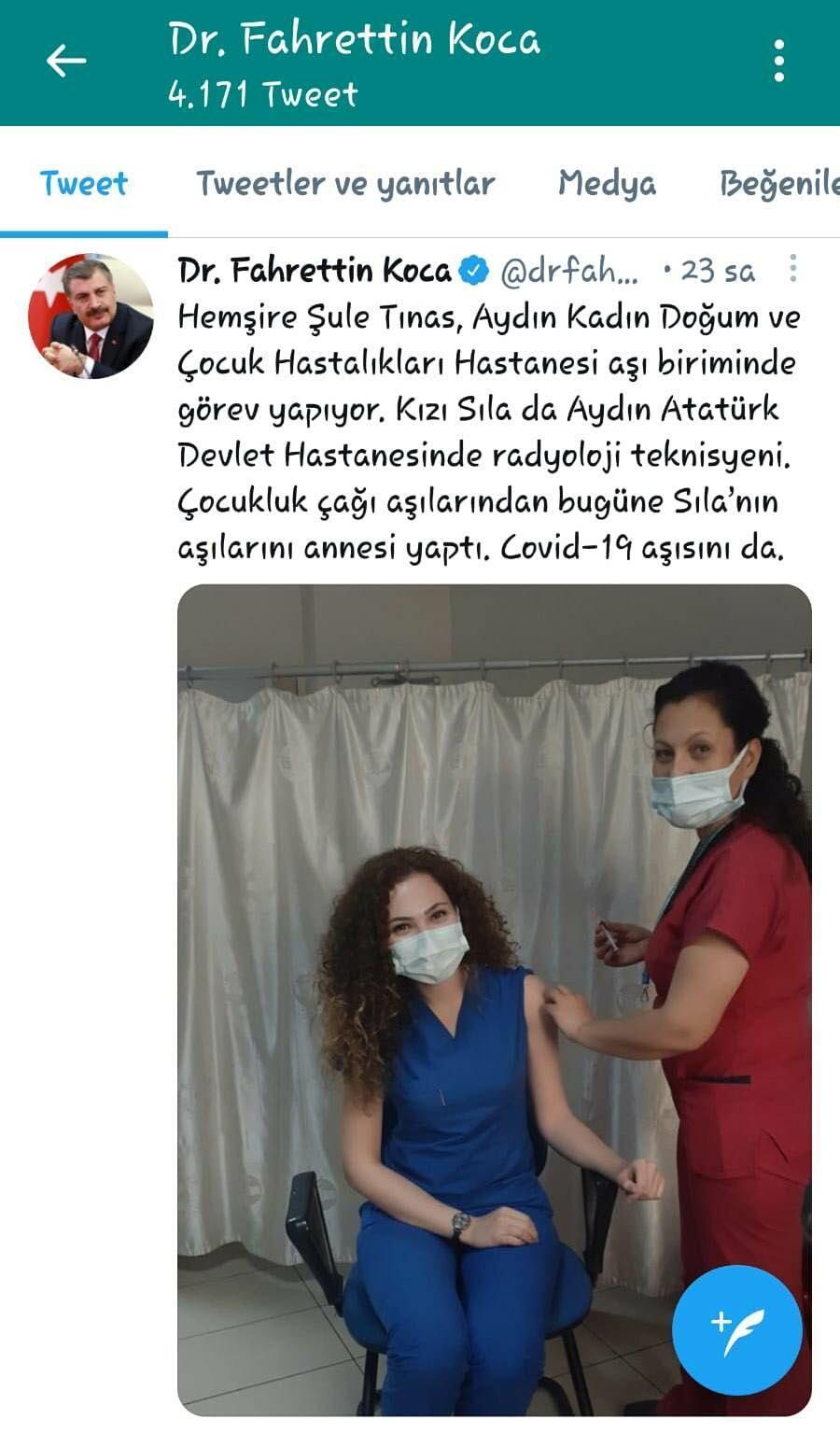 Kocanın fotoğrafını paylaştığı sağlıkçı anne- kızdan, Maskesiz günler için aşı olun çağrısı