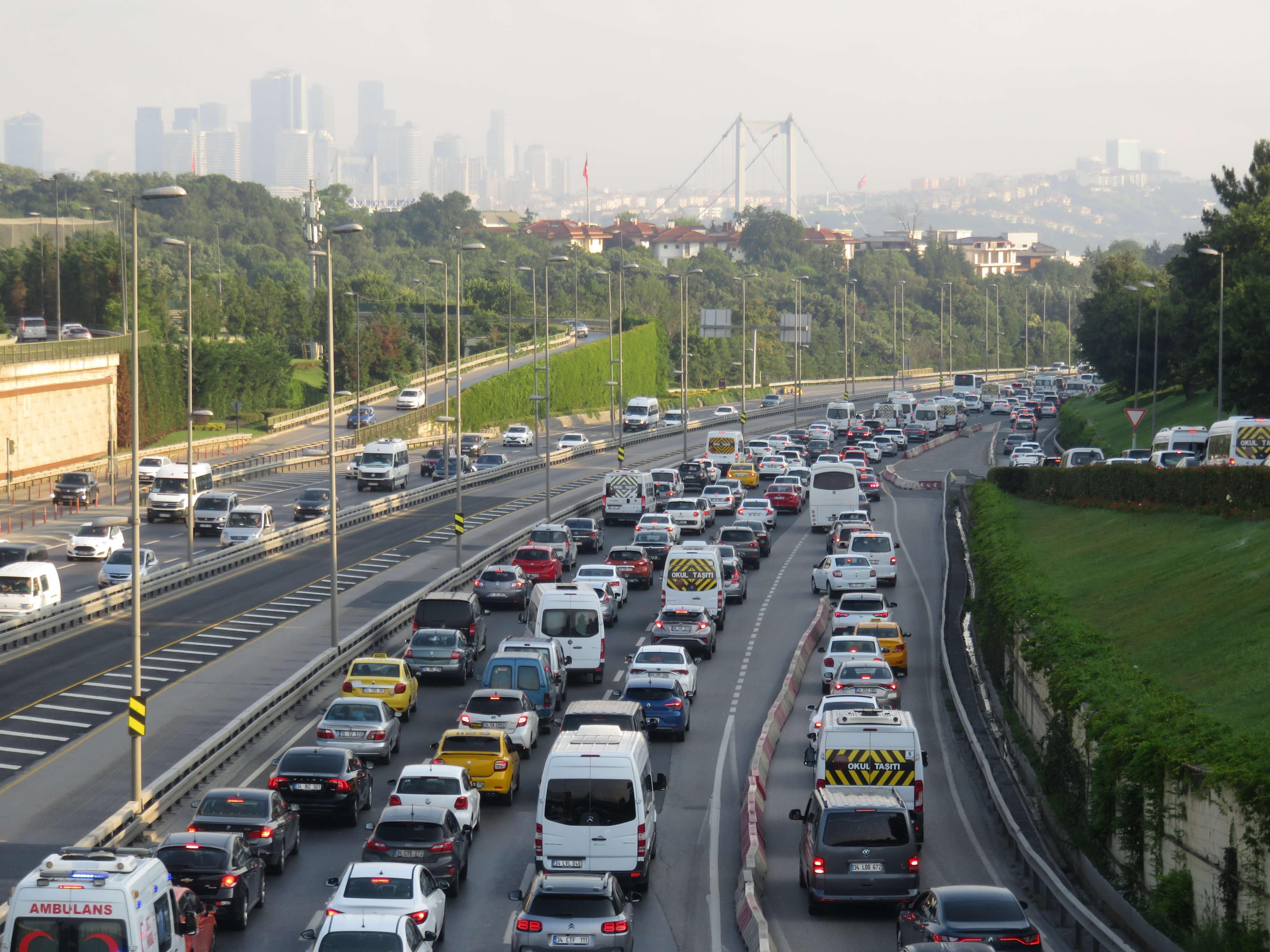 15 Temmuz Şehitler Köprüsünde trafik yoğunluğu