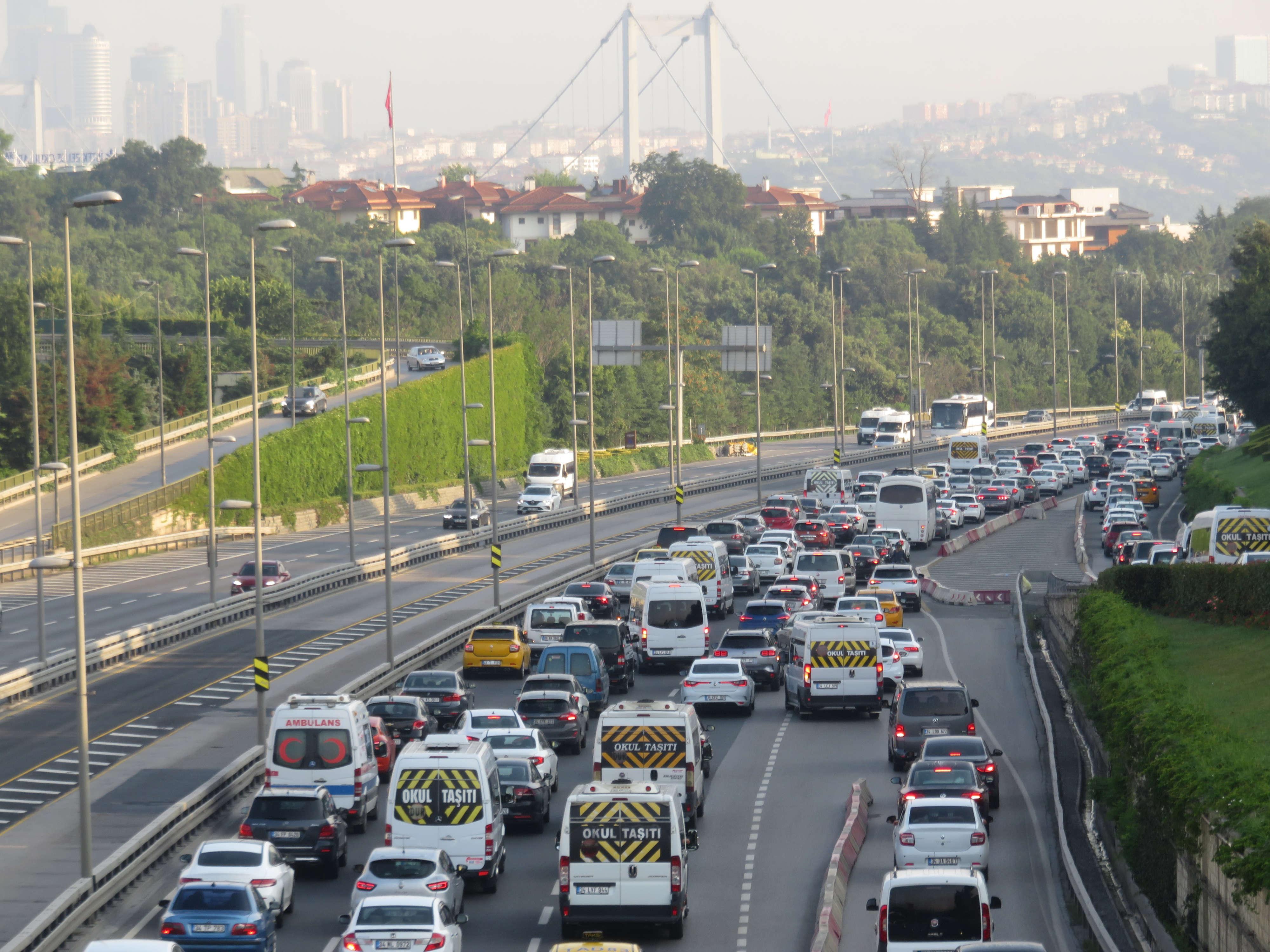 15 Temmuz Şehitler Köprüsünde trafik yoğunluğu