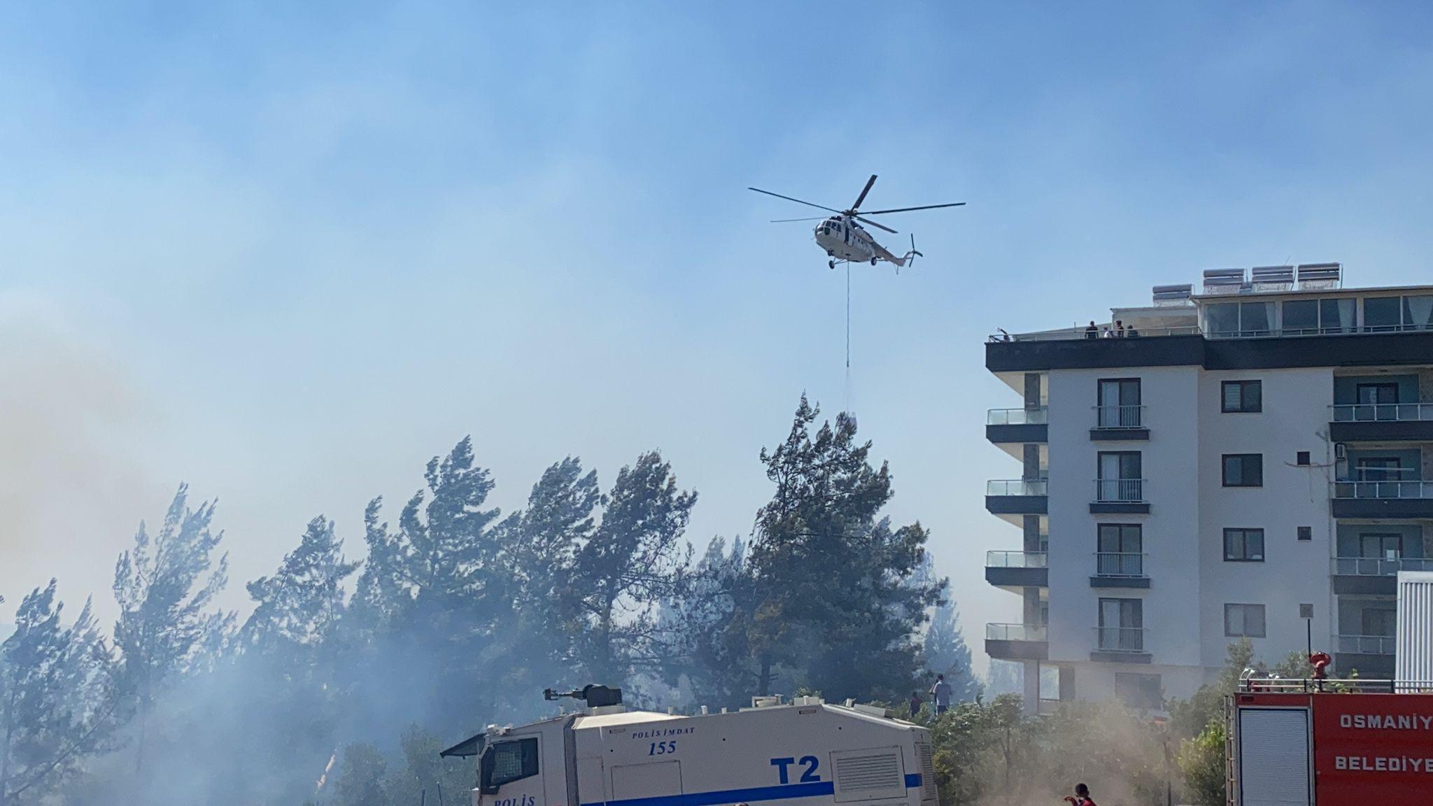 Osmaniyede yerleşim yerlerine kadar ulaşan yangınla ilgili 4 gözaltı