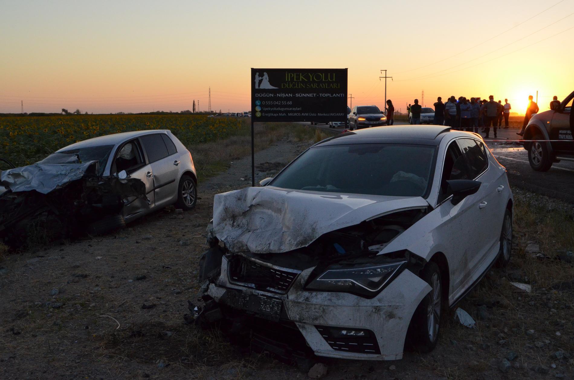 Aksarayda zincirleme kaza: 2 ölü, 6 yaralı