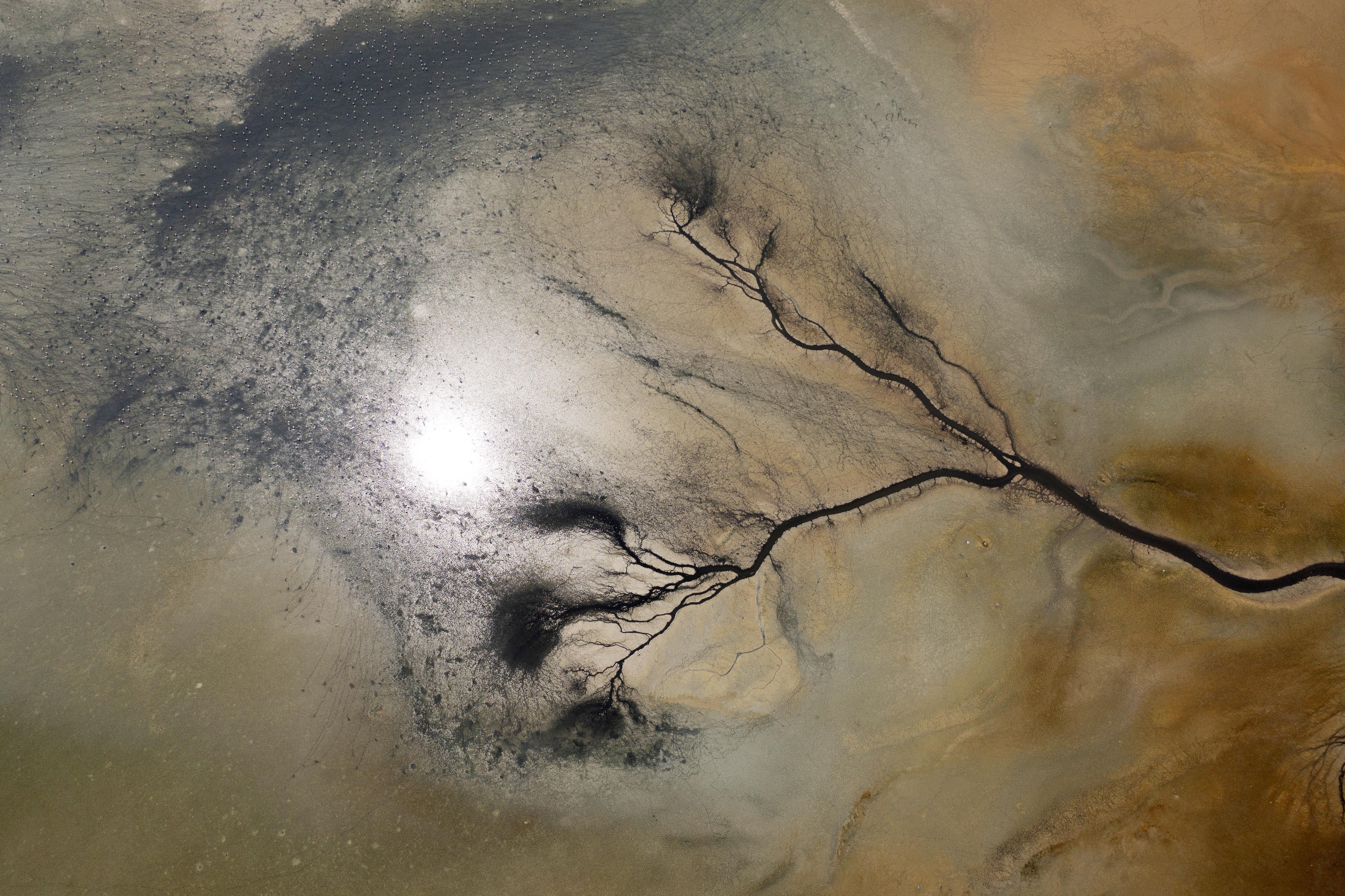 The vital veins of the dried Duden Lake appeared