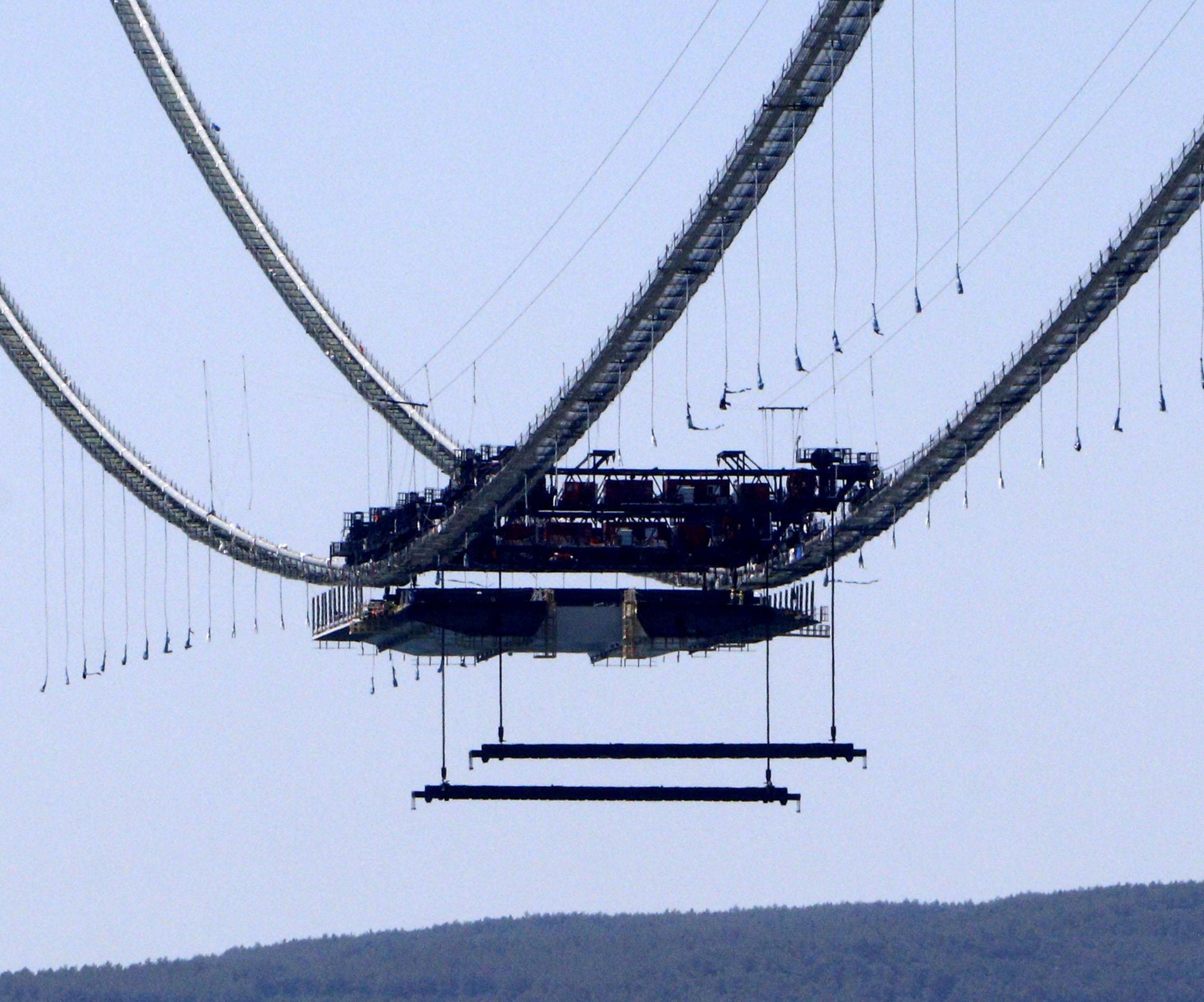 1915 Çanakkale Köprüsünde ilk mega tabliye blok montajı yapıldı