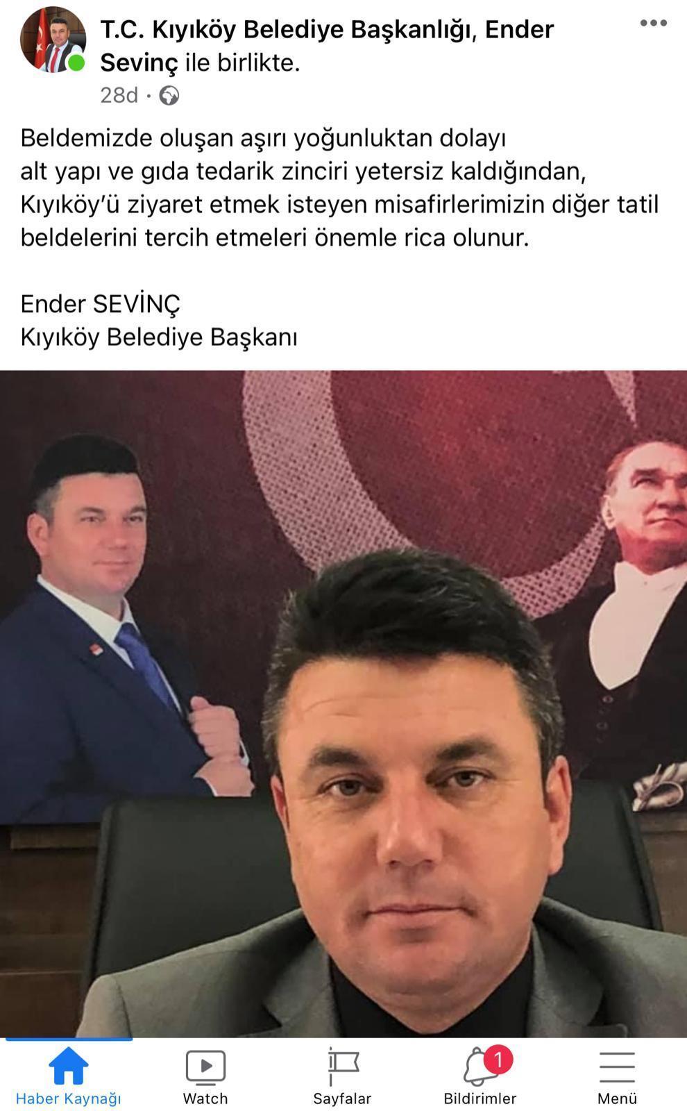 2 bin kişilik beldeye yaklaşık 50 bin kişi geldi; başkan gelmeyin çağrısı yaptı