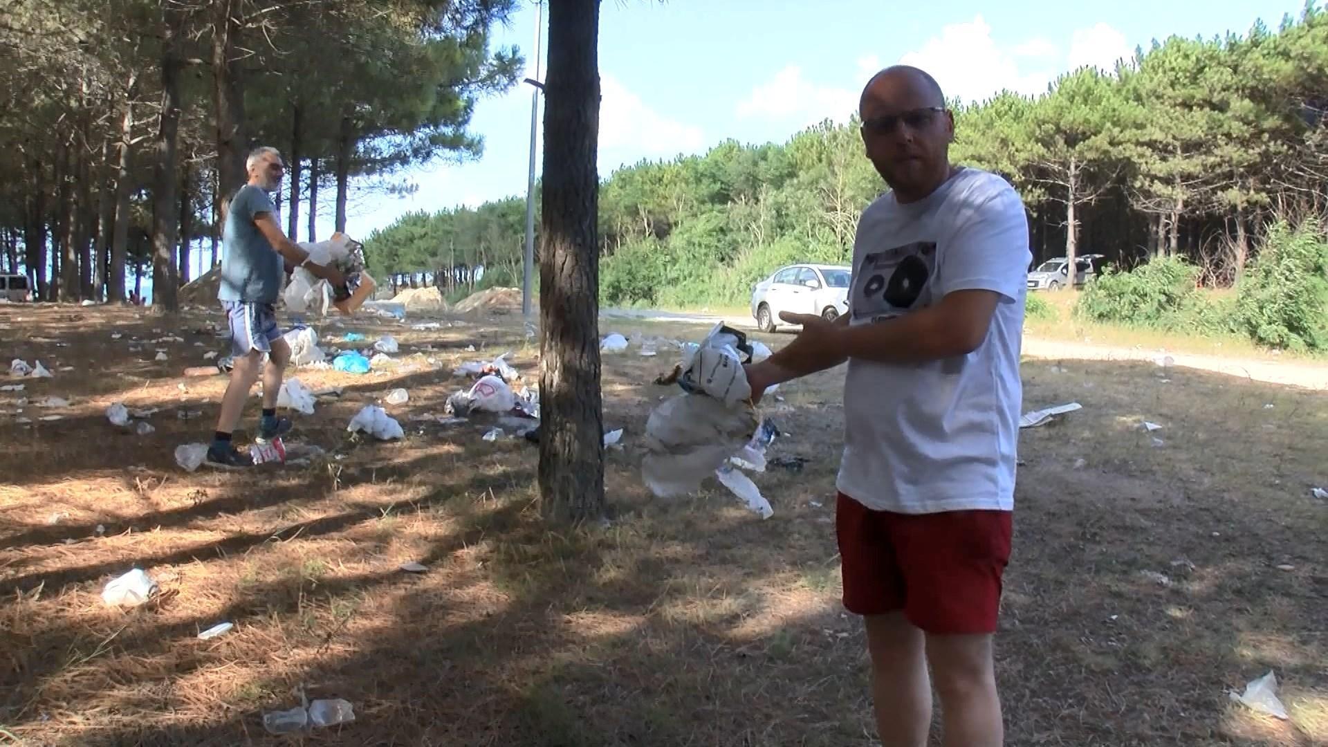Sarıyerde piknikçilerden geriye çöp yığınları kaldı