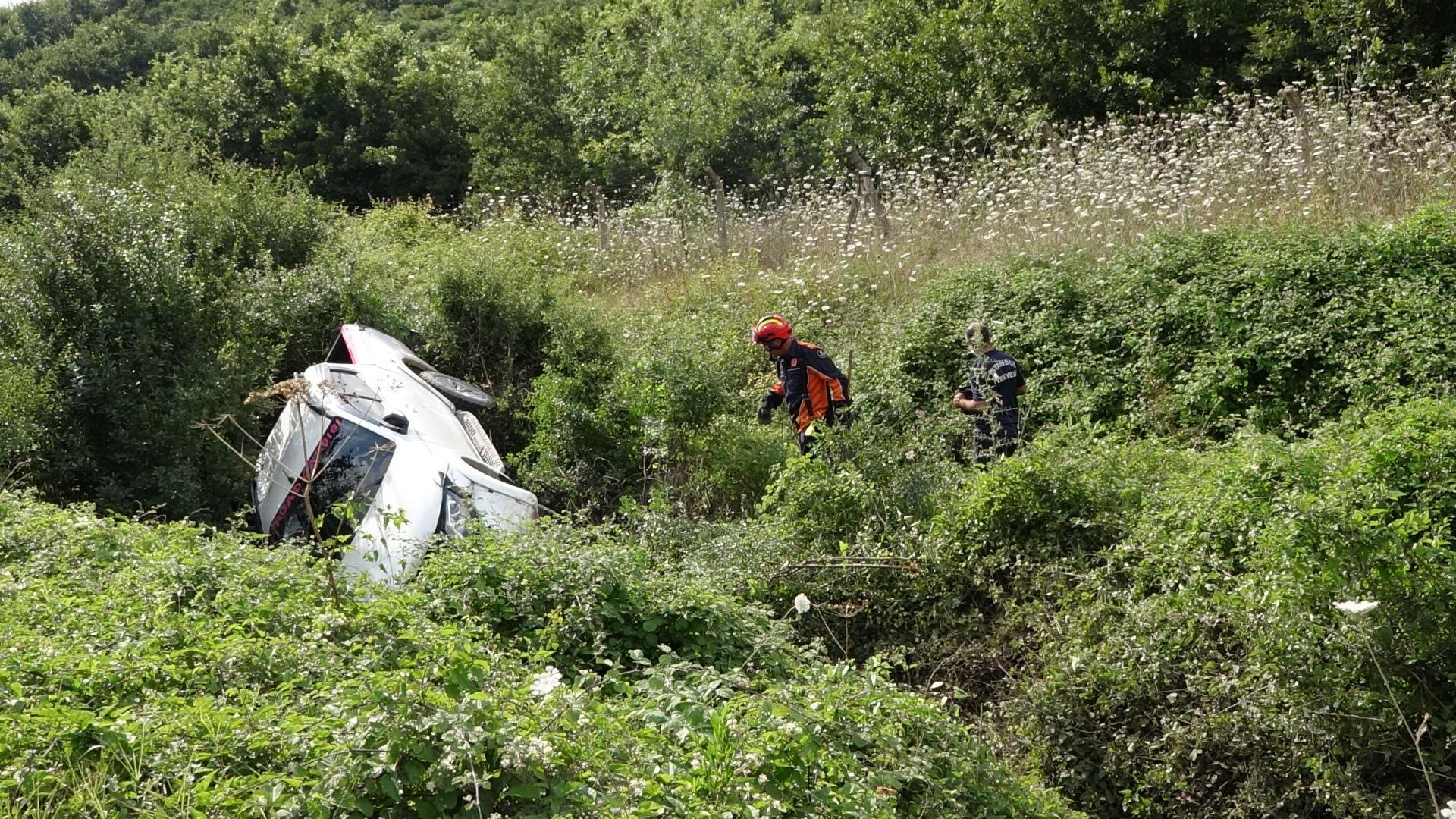Şile yolunda feci kaza: İtfaiye termal kamera ile yaralı aradı