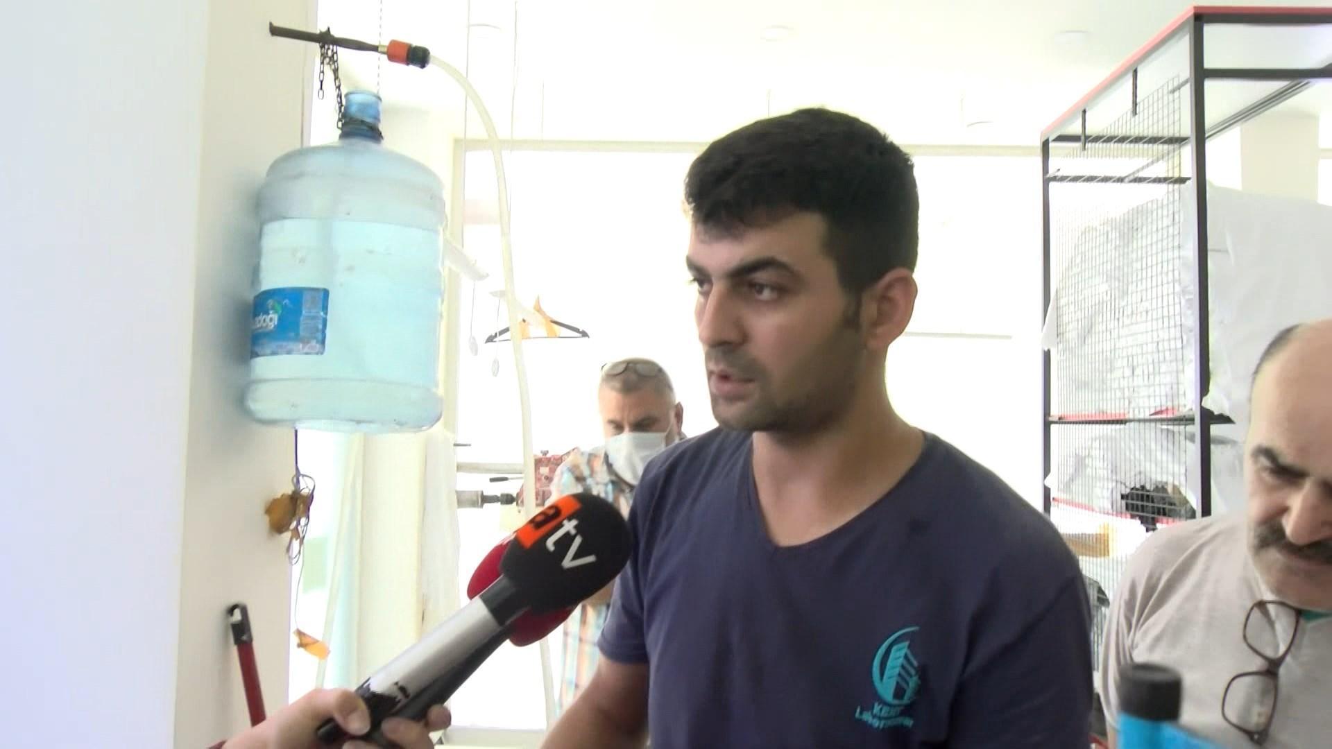 Güngörende tahliye edilen binanın betonundan deniz kumu çıktı