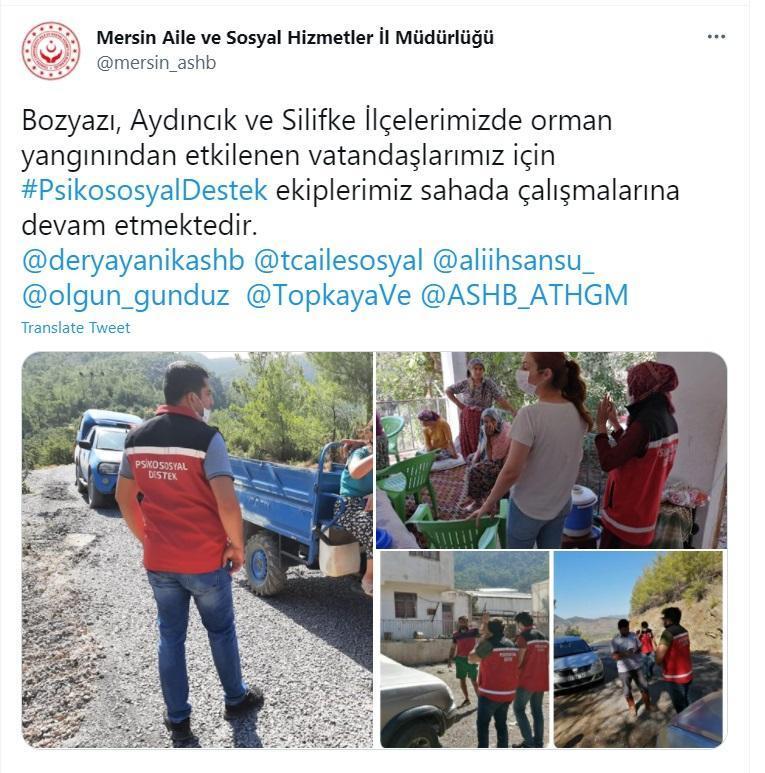 Mersinde iki ilçedeki yangınlar devam ediyor; havadan müdahale yeniden başladı