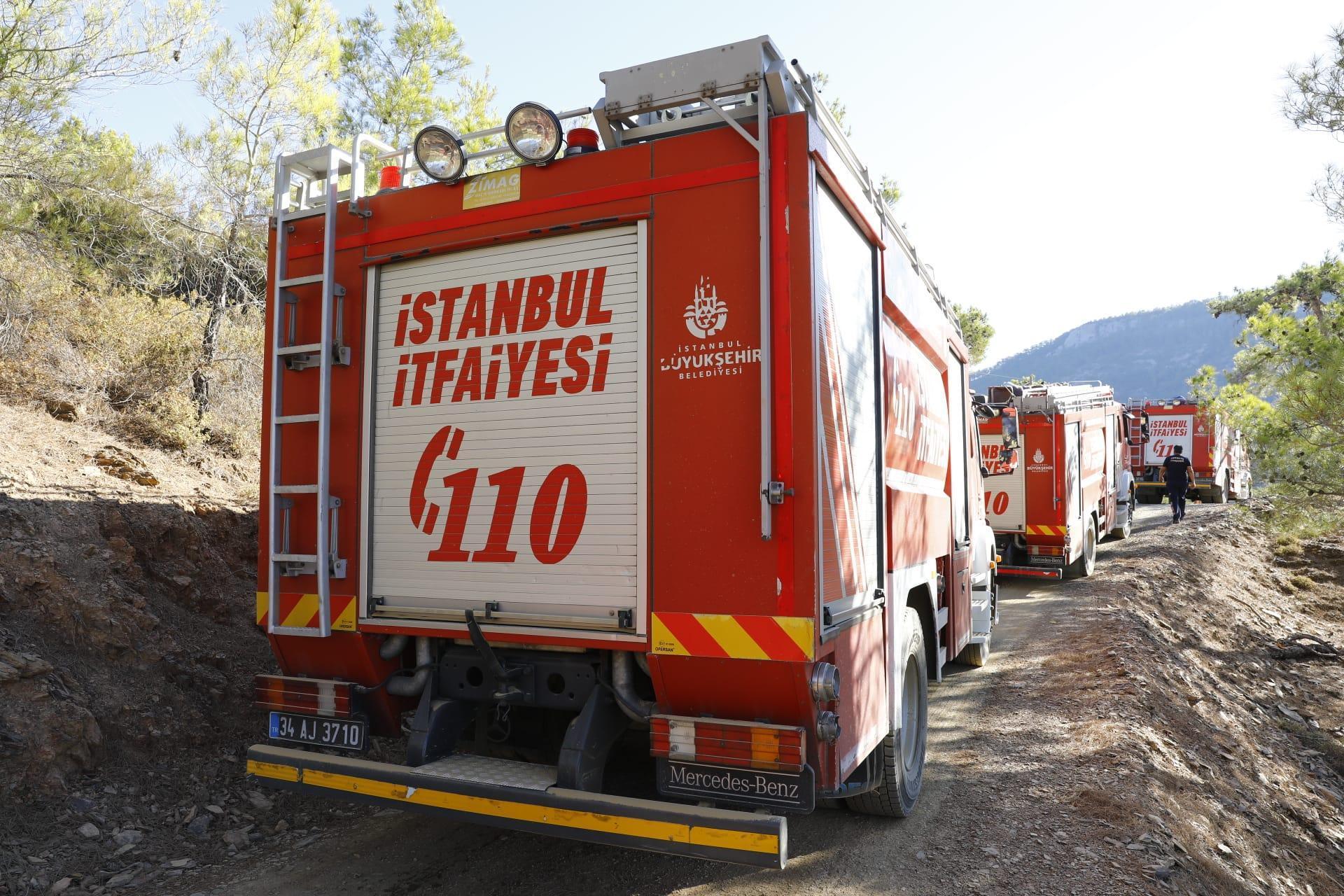 İstanbul İtfaiyesi Manavgat ve Marmariste görev yapmaya başladı