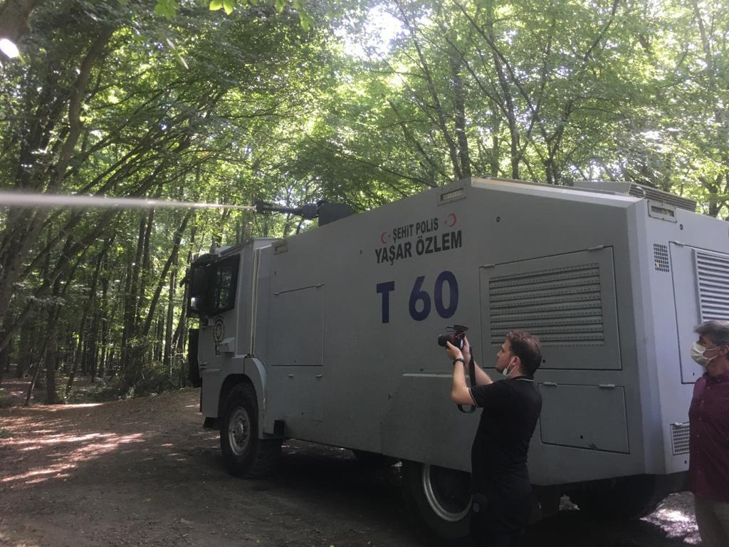 Kemerburgaz ormanlarına drone ve atlı polislerle denetim