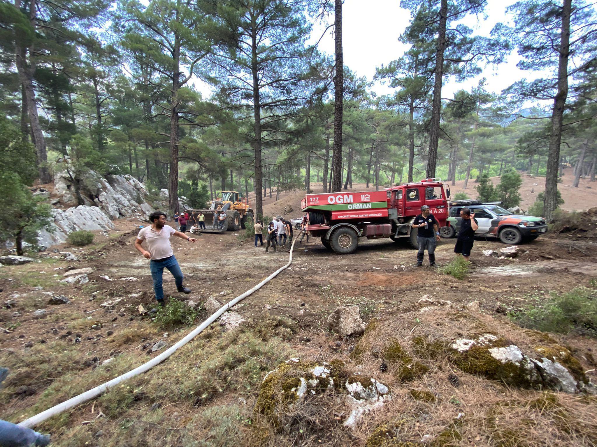 Sütçüler orman yangını, büyük ölçüde kontrol altında