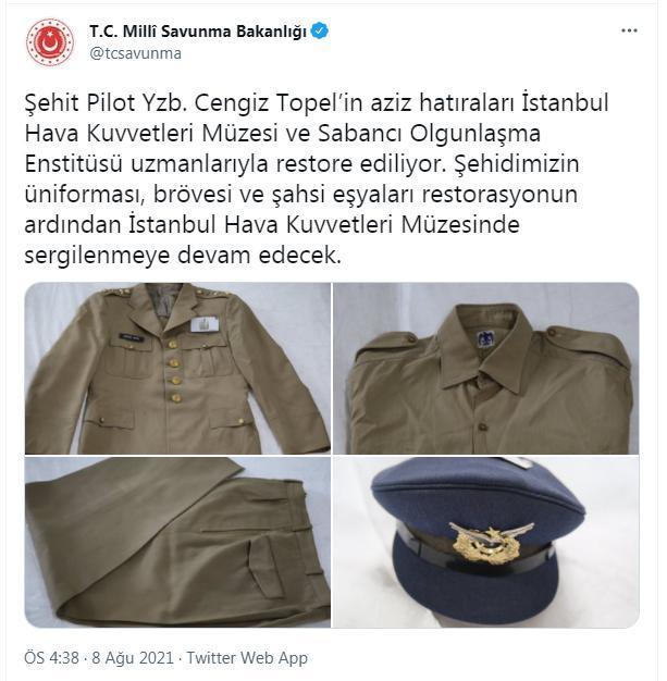 MSB, Şehit Pilot Yüzbaşı Cengiz Topel ve Erenköy şehitlerini andı