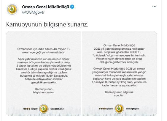 OGM: Hava ve kara araçları için 1,5 milyar TL bütçe ayrıldı