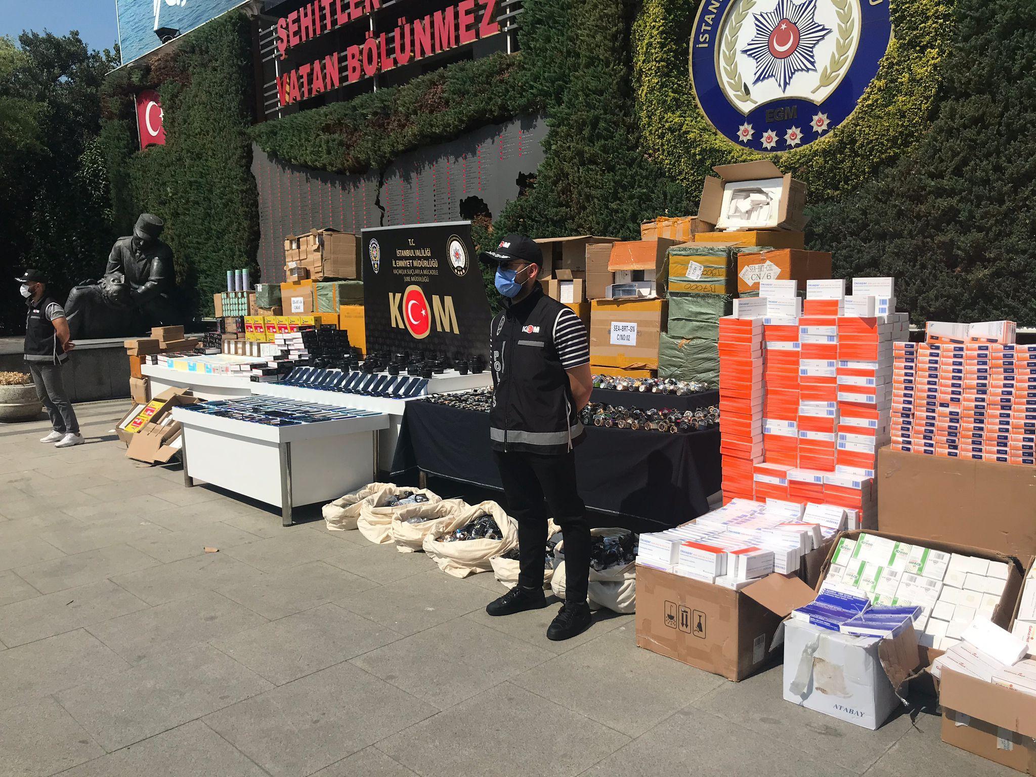 İstanbulda 6 buçuk milyon lira değerinde kaçak eşya ele geçirildi