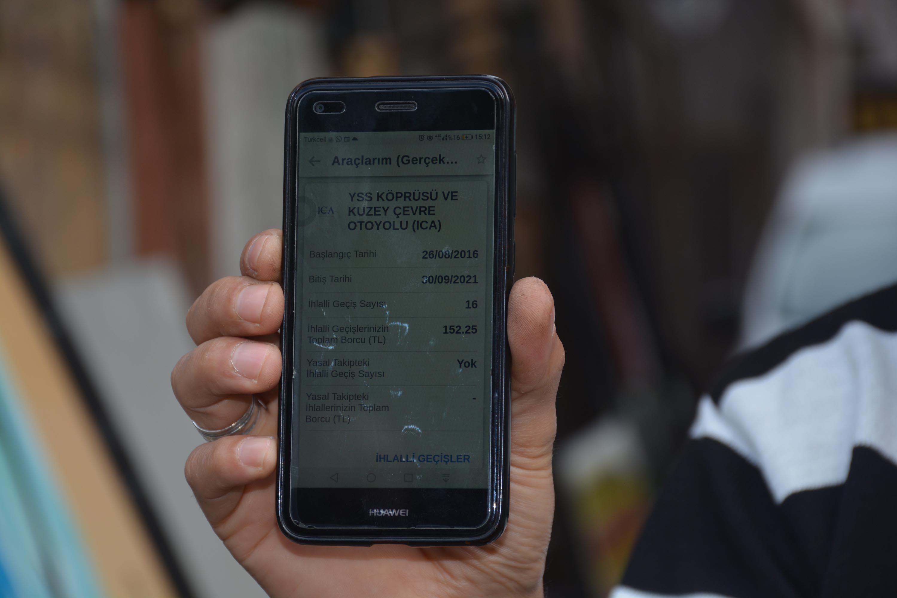 Geçmediği köprü cezaları ile başı dertte