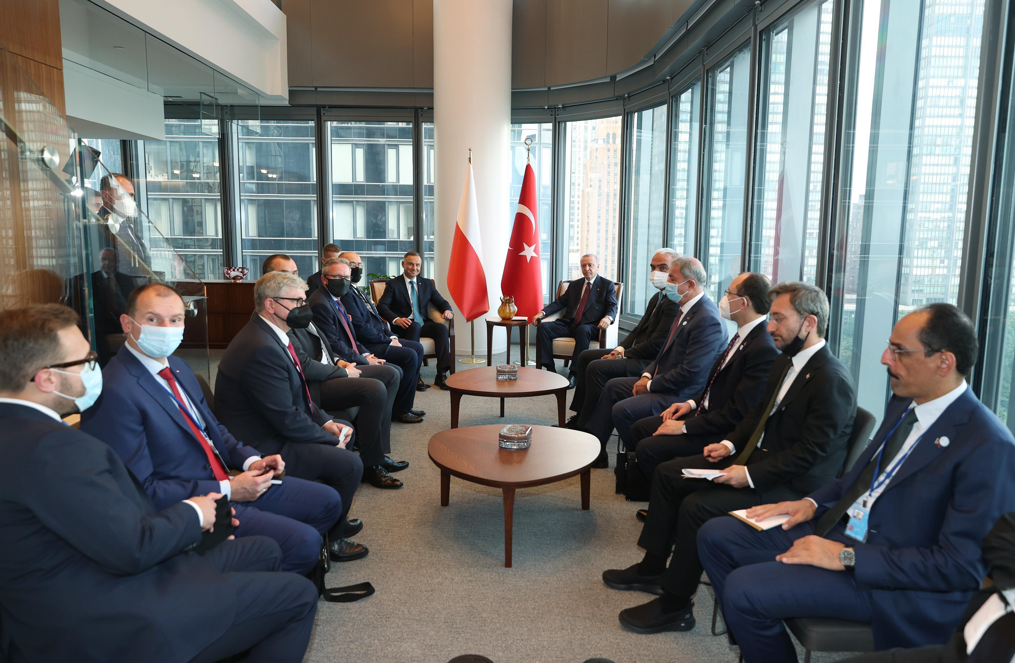 Cumhurbaşkanı Erdoğan, Polonya Cumhurbaşkanı ile ikili görüştü