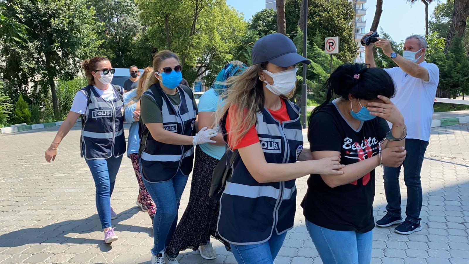 Hırsızlık şüphelisi, yüzünü kucağındaki çocuğuna kapattırmaya çalıştı