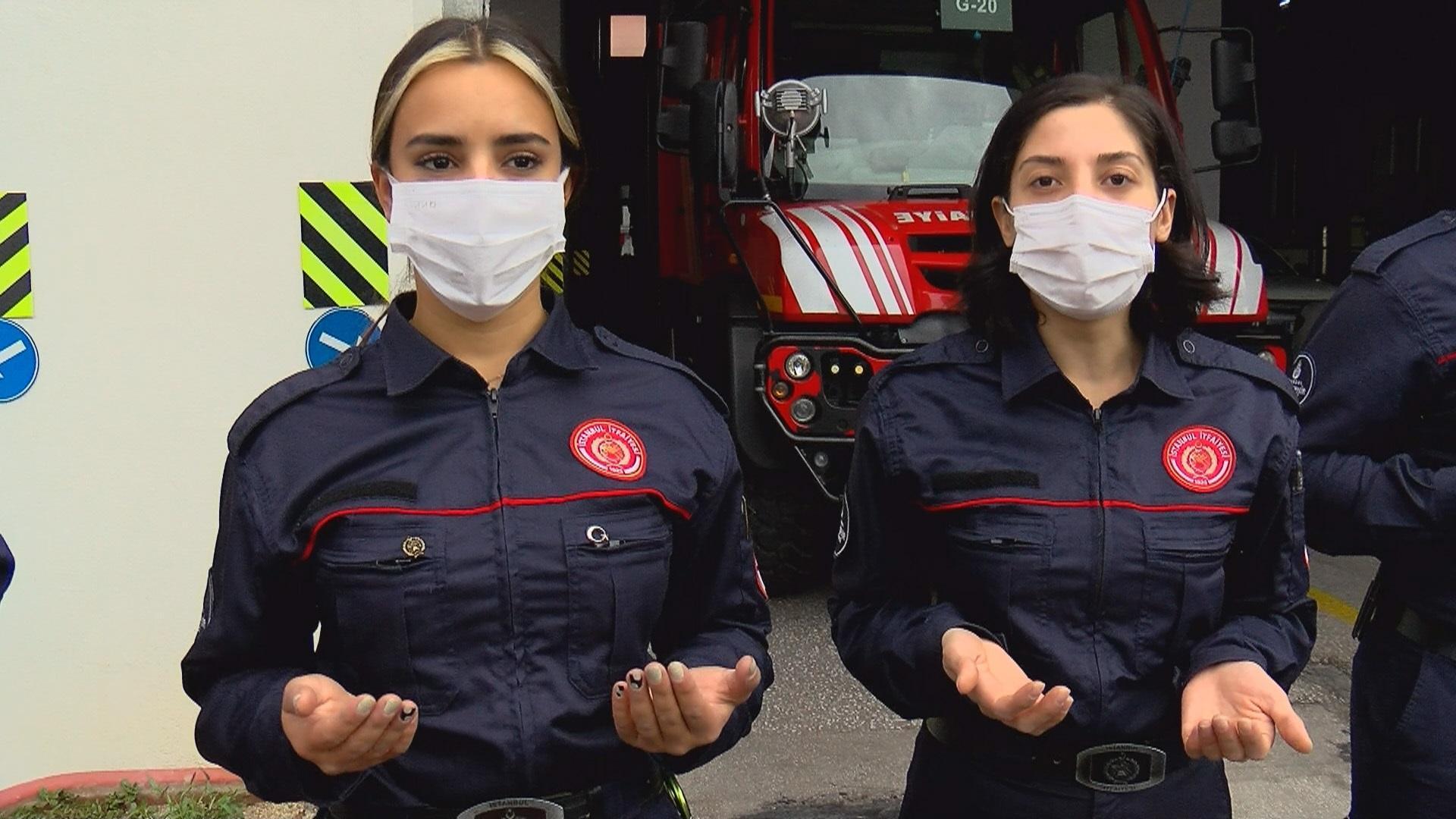 İstanbulun kadın itfaiyecileri görev başında