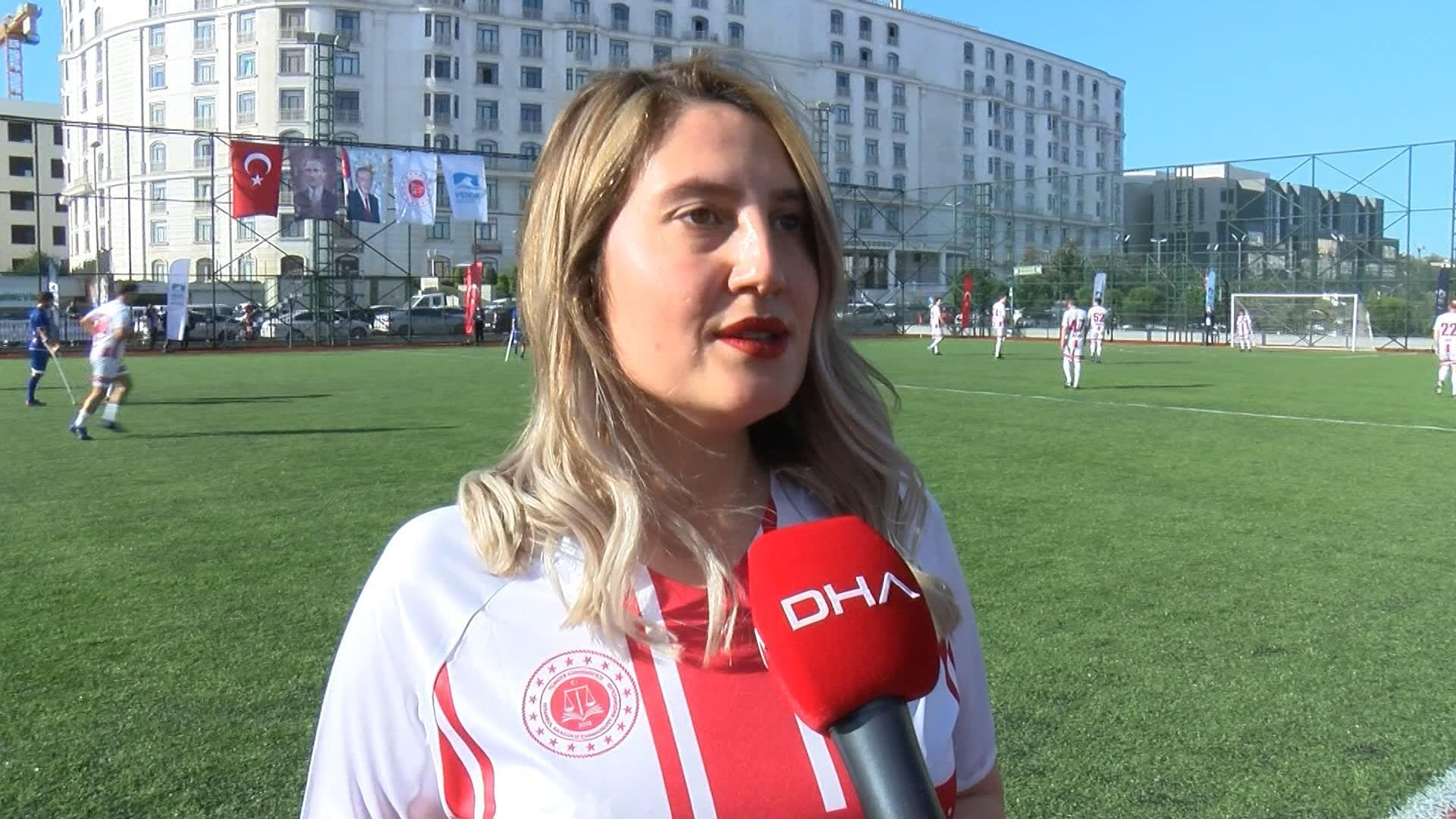 Hakim ve savcılar ampute futbol takımıyla maç yaptı