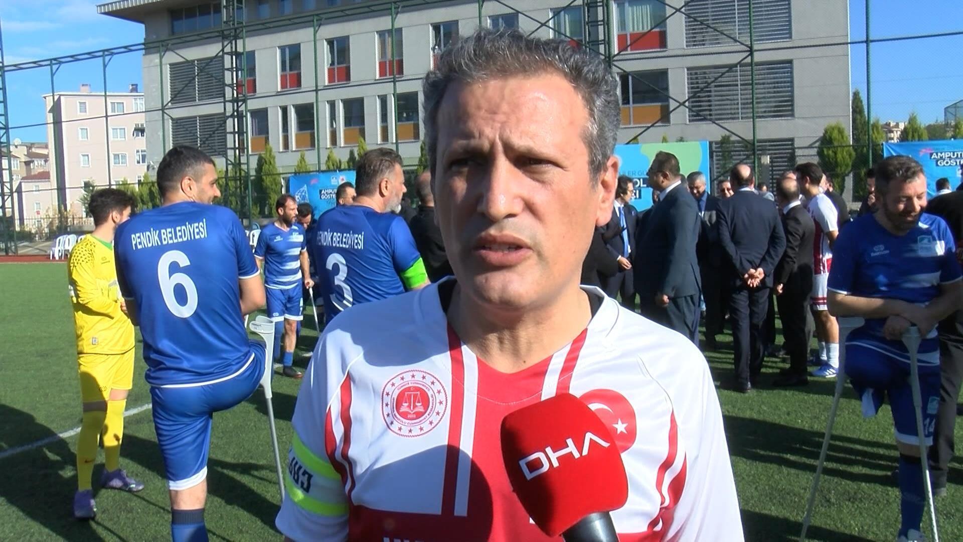 Hakim ve savcılar ampute futbol takımıyla maç yaptı