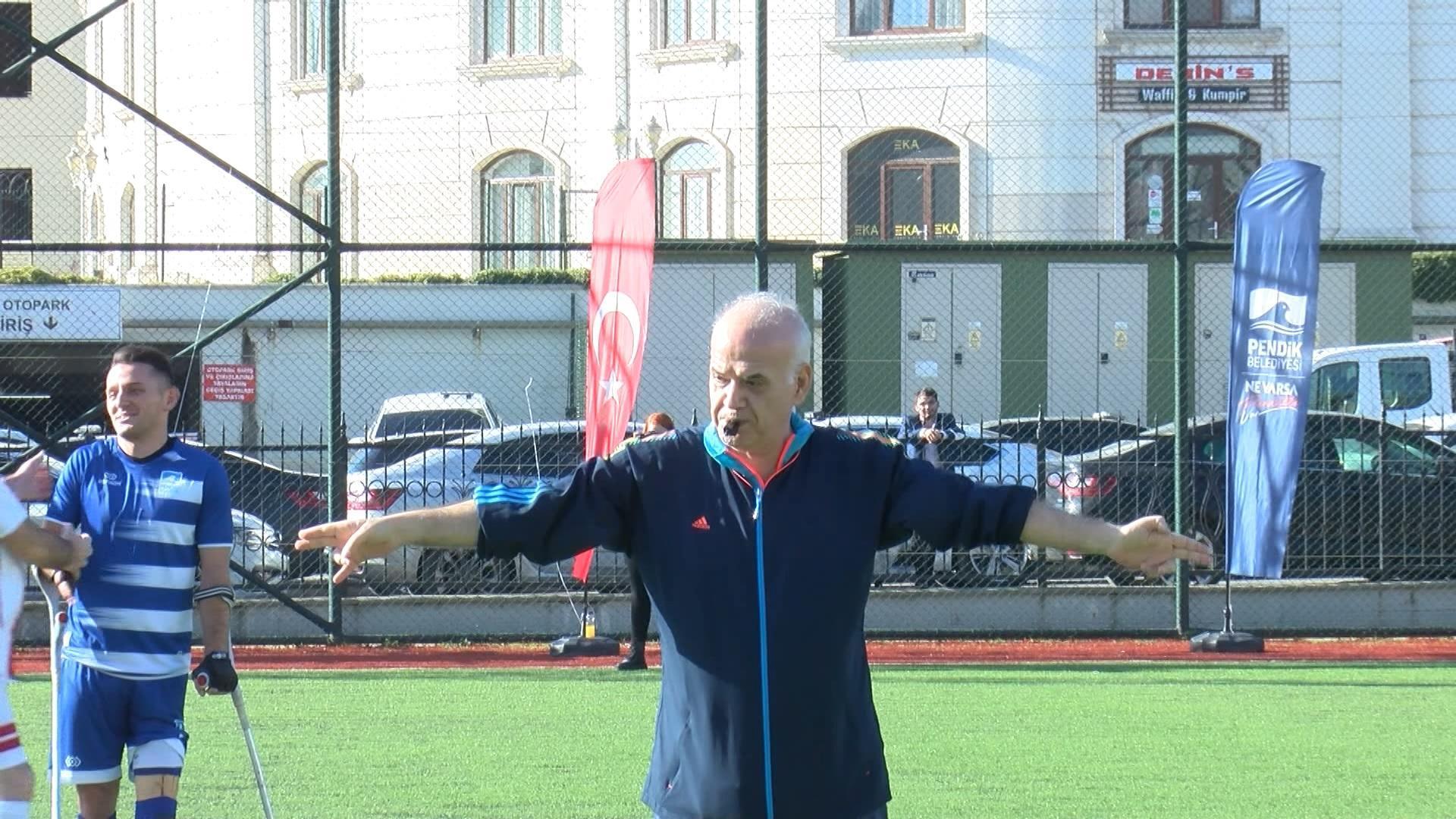 Hakim ve savcılar ampute futbol takımıyla maç yaptı