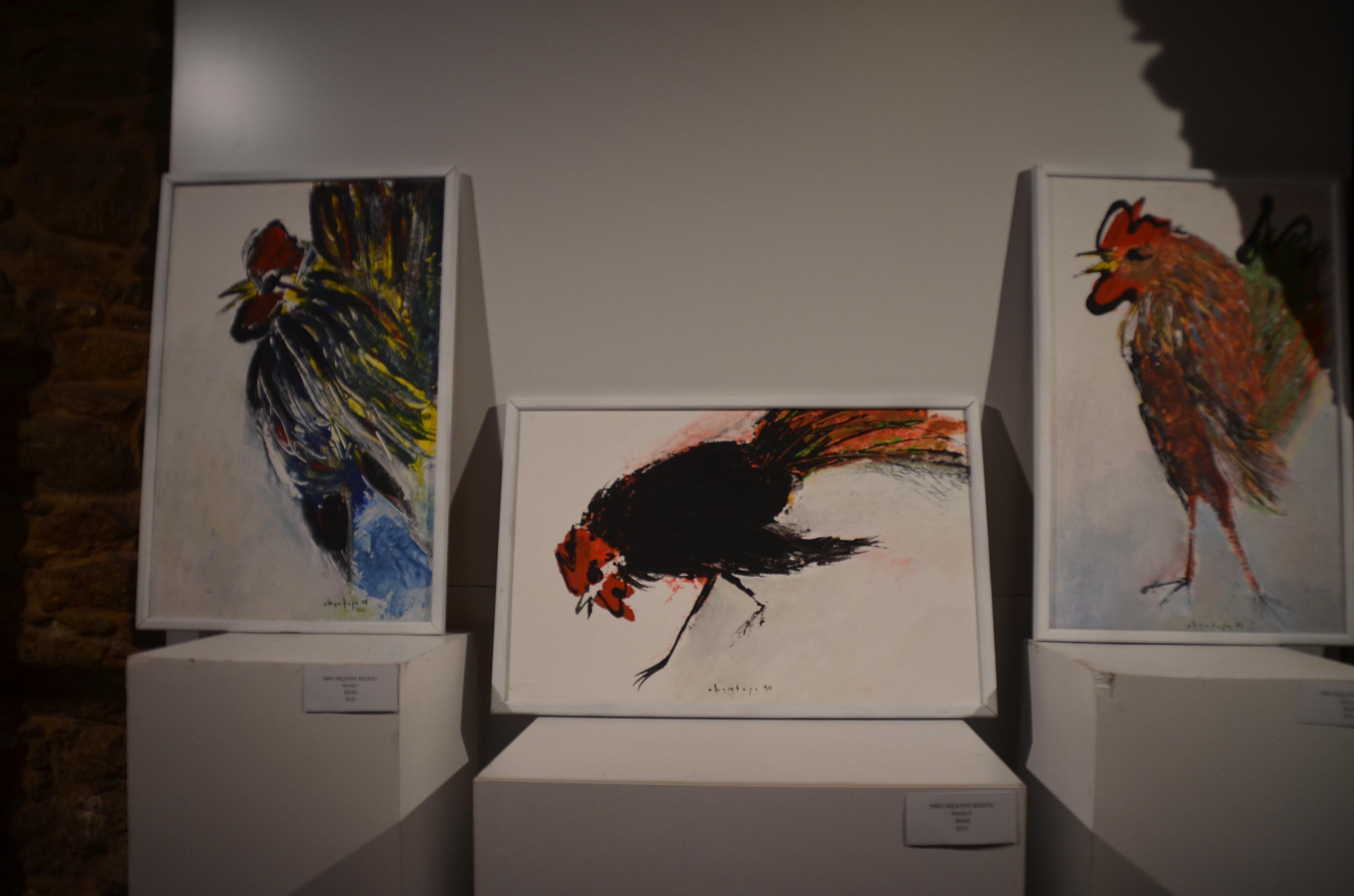 Halit Akçatepenin kızı ve damadı Bodrumda sergi açtı