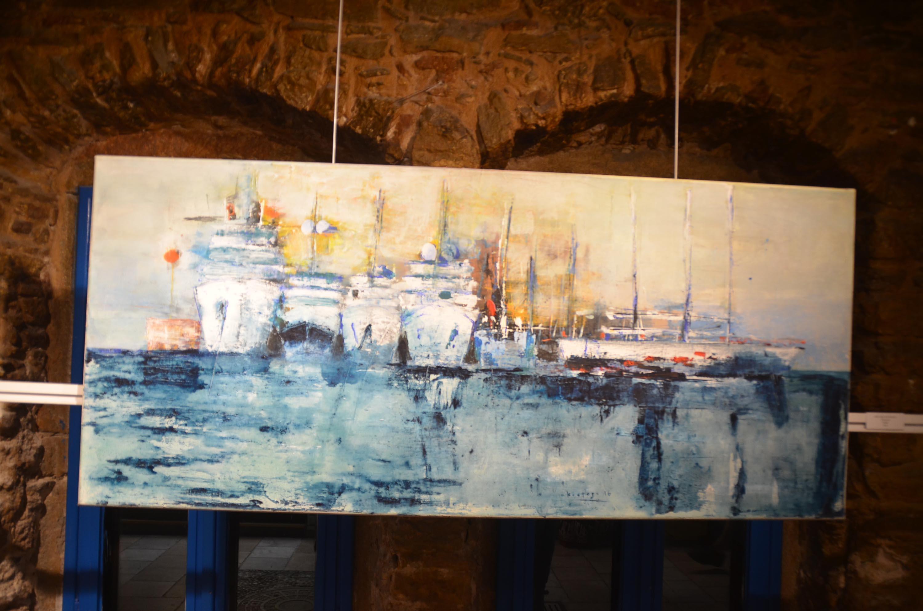 Halit Akçatepenin kızı ve damadı Bodrumda sergi açtı