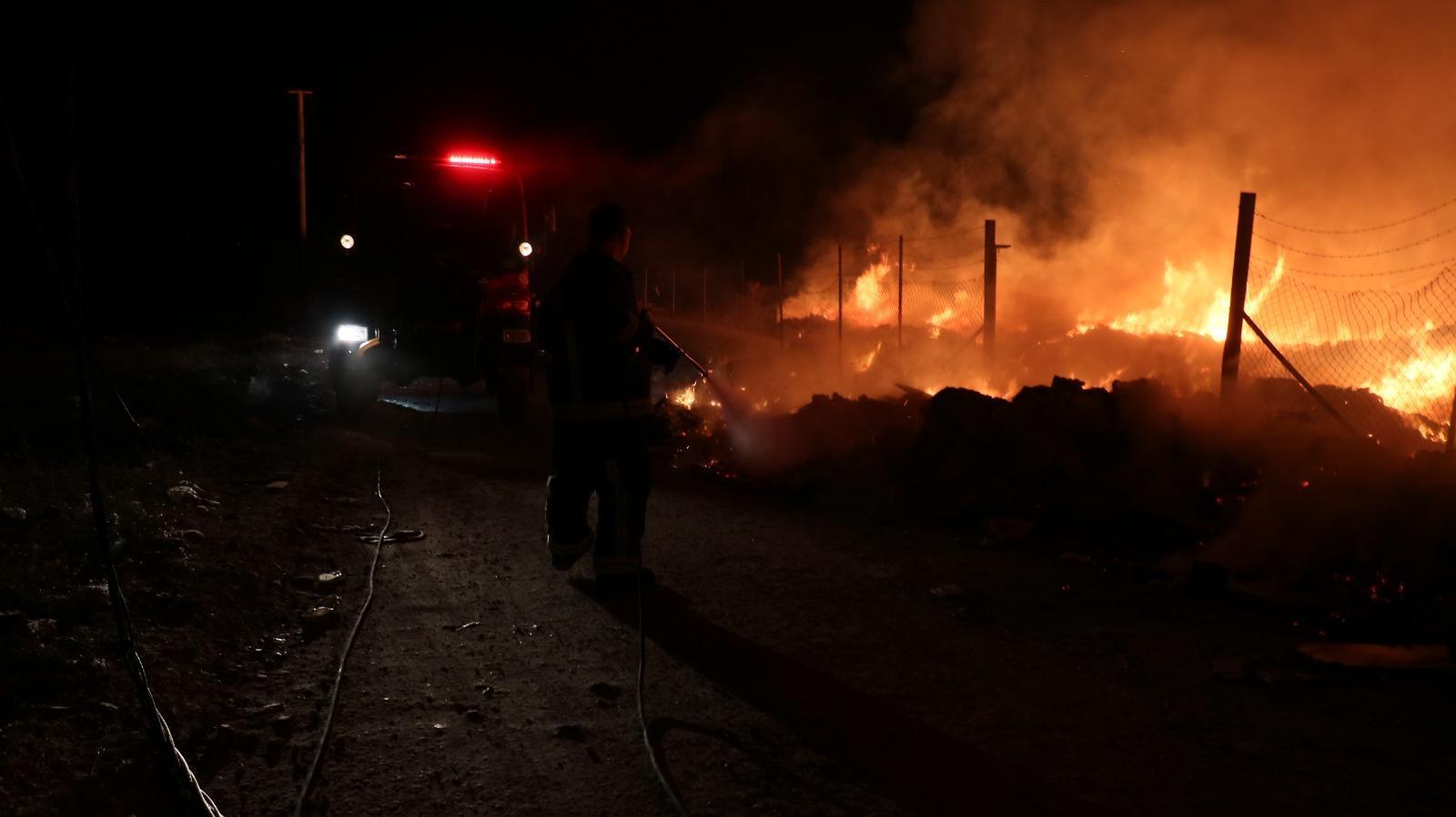 Yalovada çöplük yangını