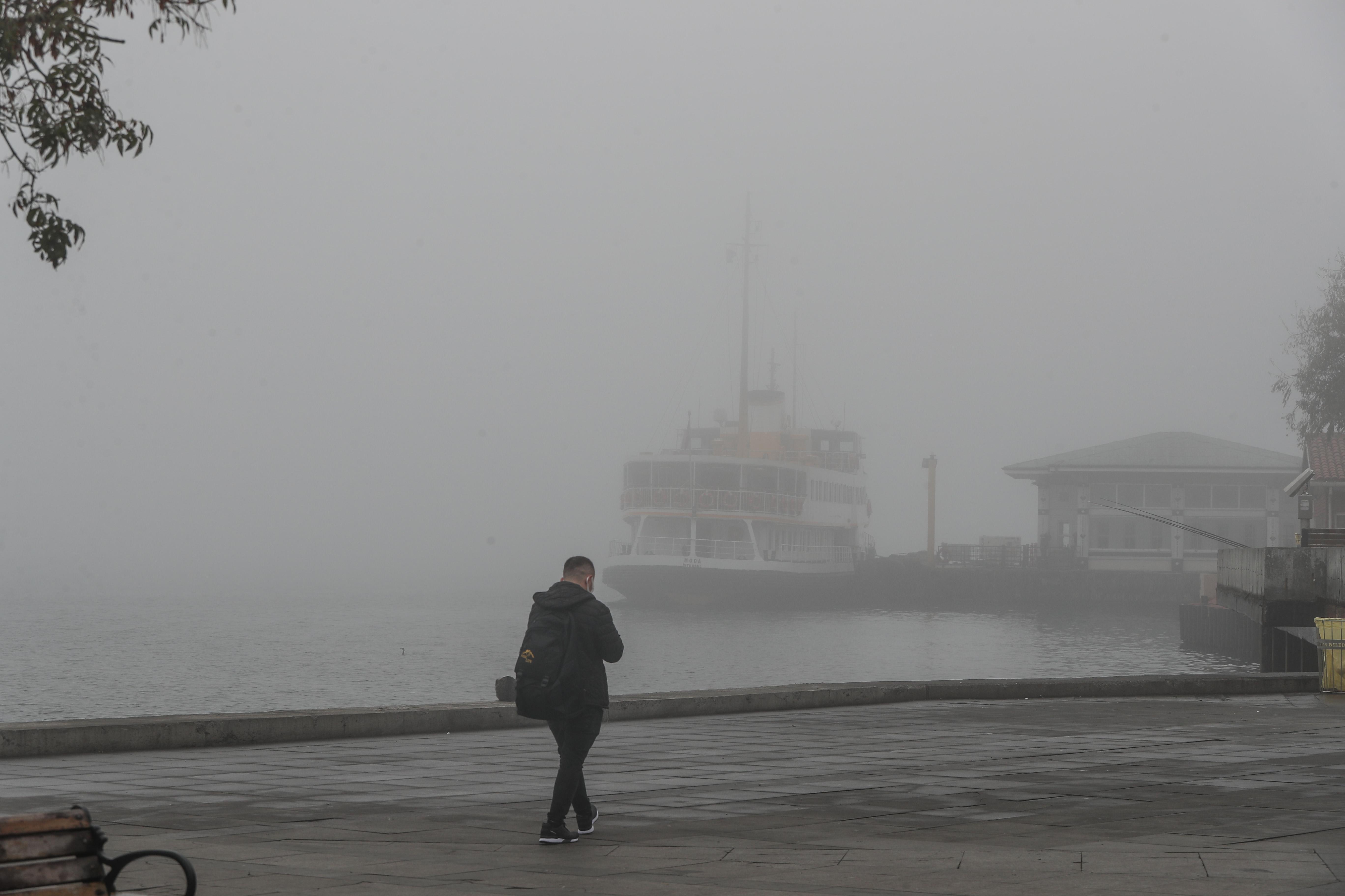 Istanbul under the heavy fog