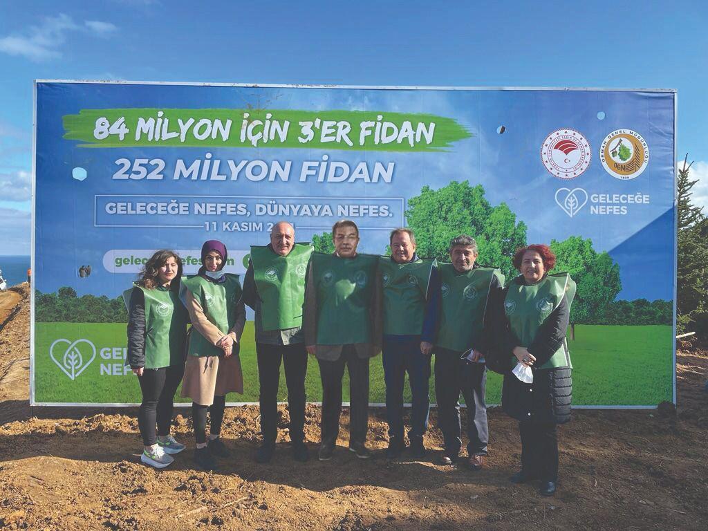 Şilede, eski maden ocağı alanında fidanlar dikildi